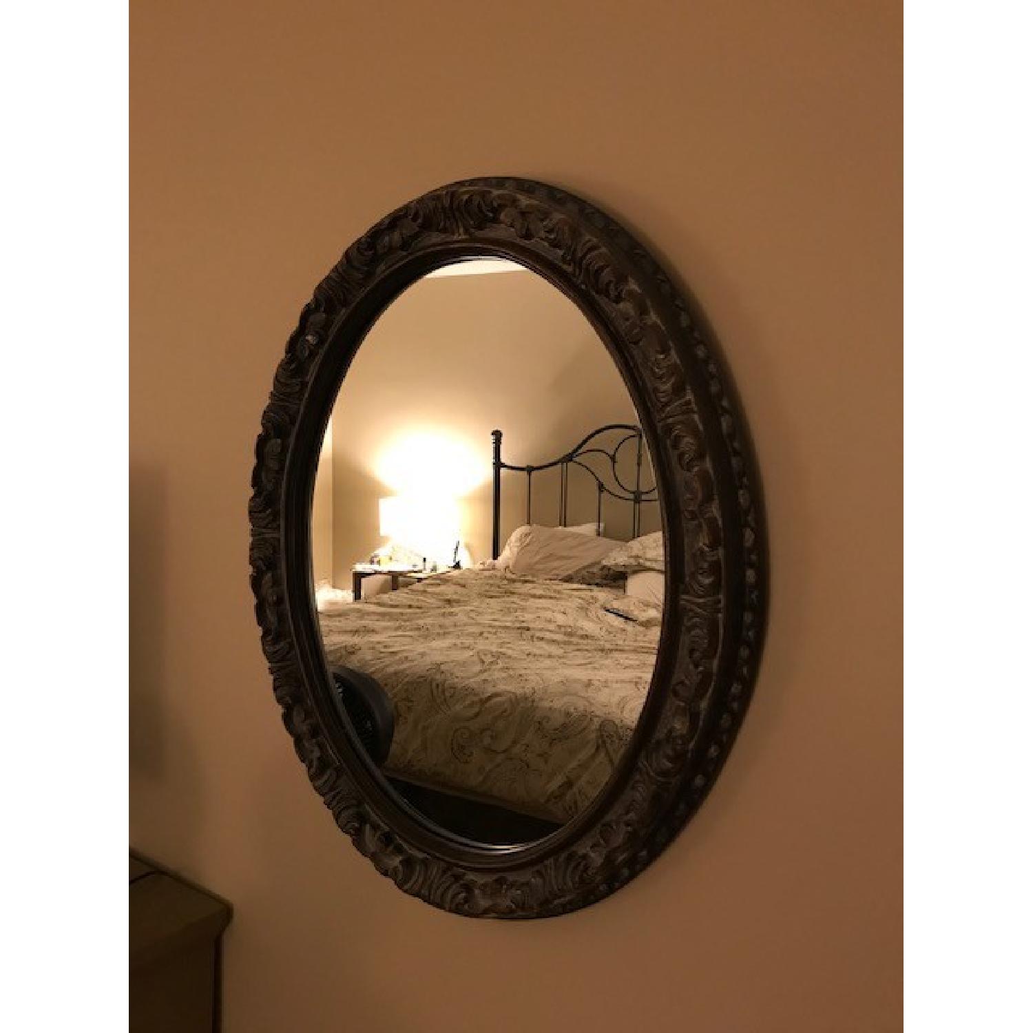 The Bombay Company Decorative Carved Wood Framed Oval Mirror - image-2