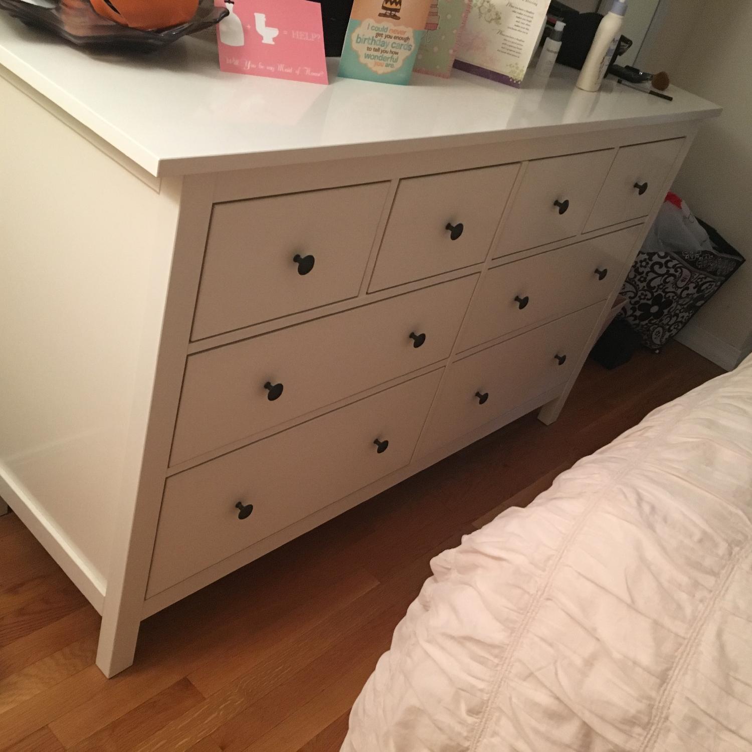 Ikea Queen Size Storage Bed + Matching Nightstand + Dresser AptDeco