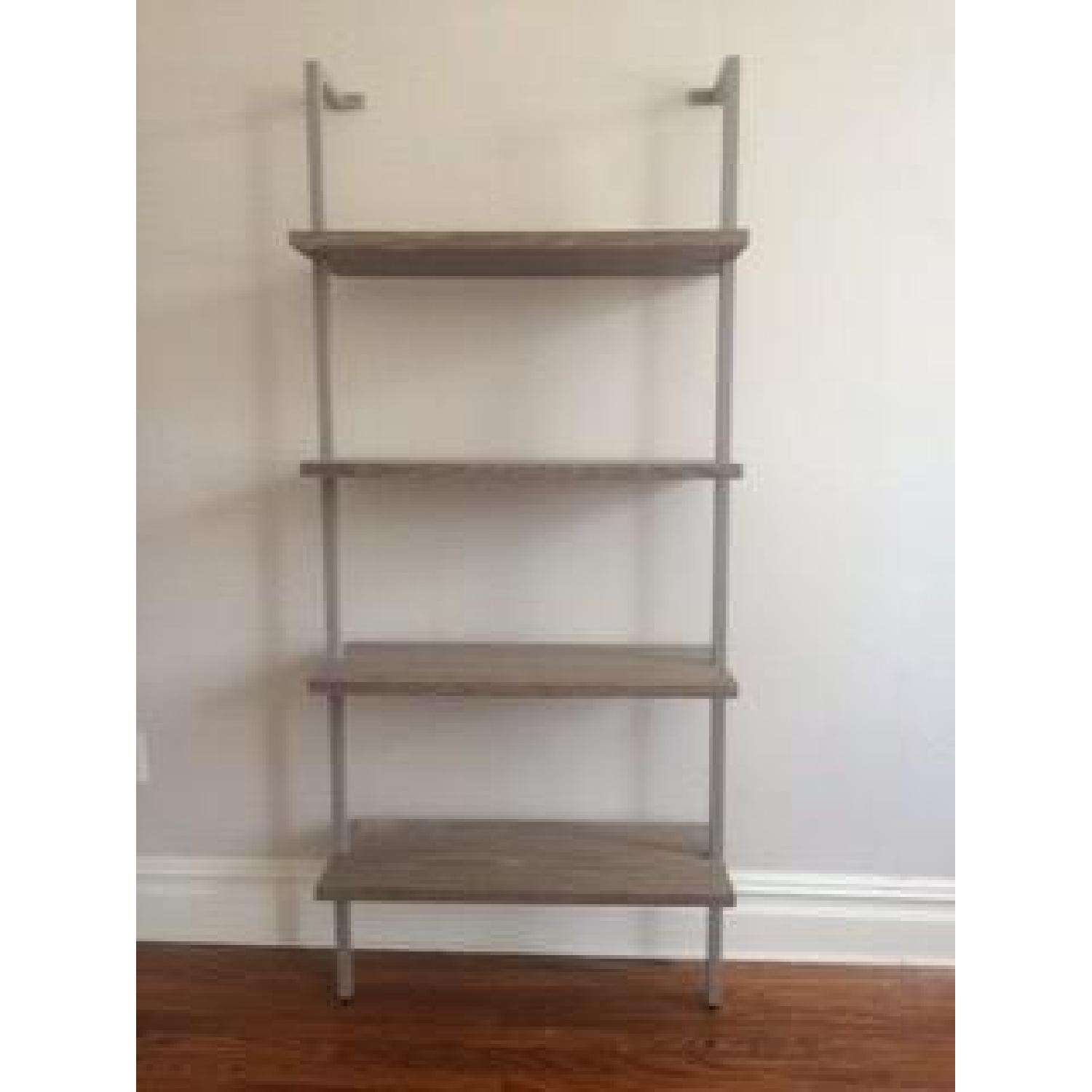 CB2 Helix Acacia Bookcase + Bookcase/Desk Set - image-1