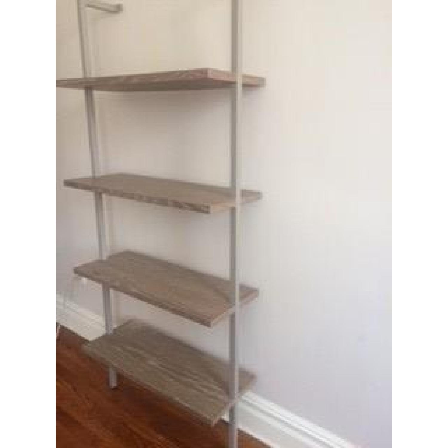 CB2 Helix Acacia Bookcase + Bookcase/Desk Set - image-2