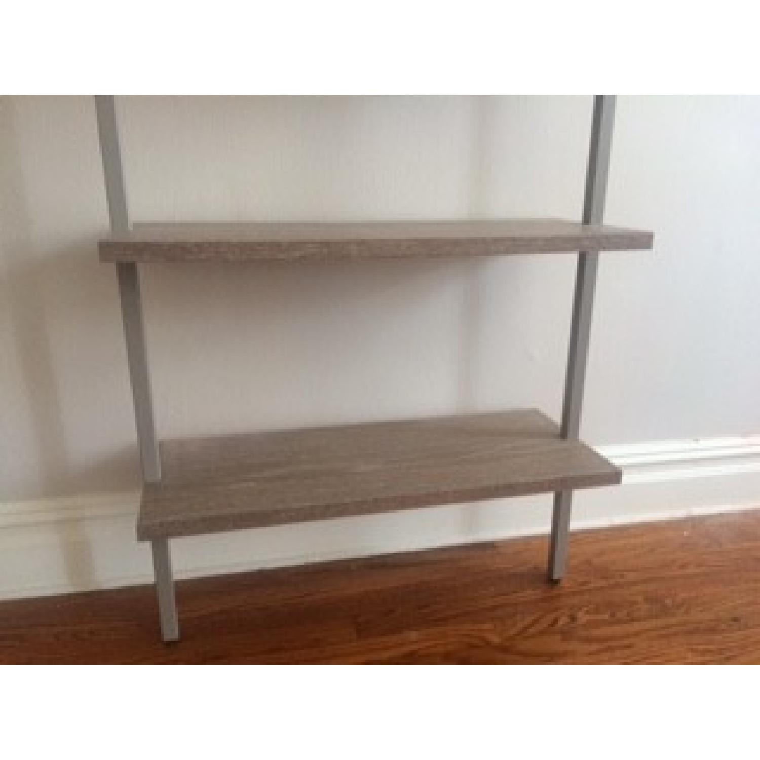 CB2 Helix Acacia Bookcase + Bookcase/Desk Set - image-4