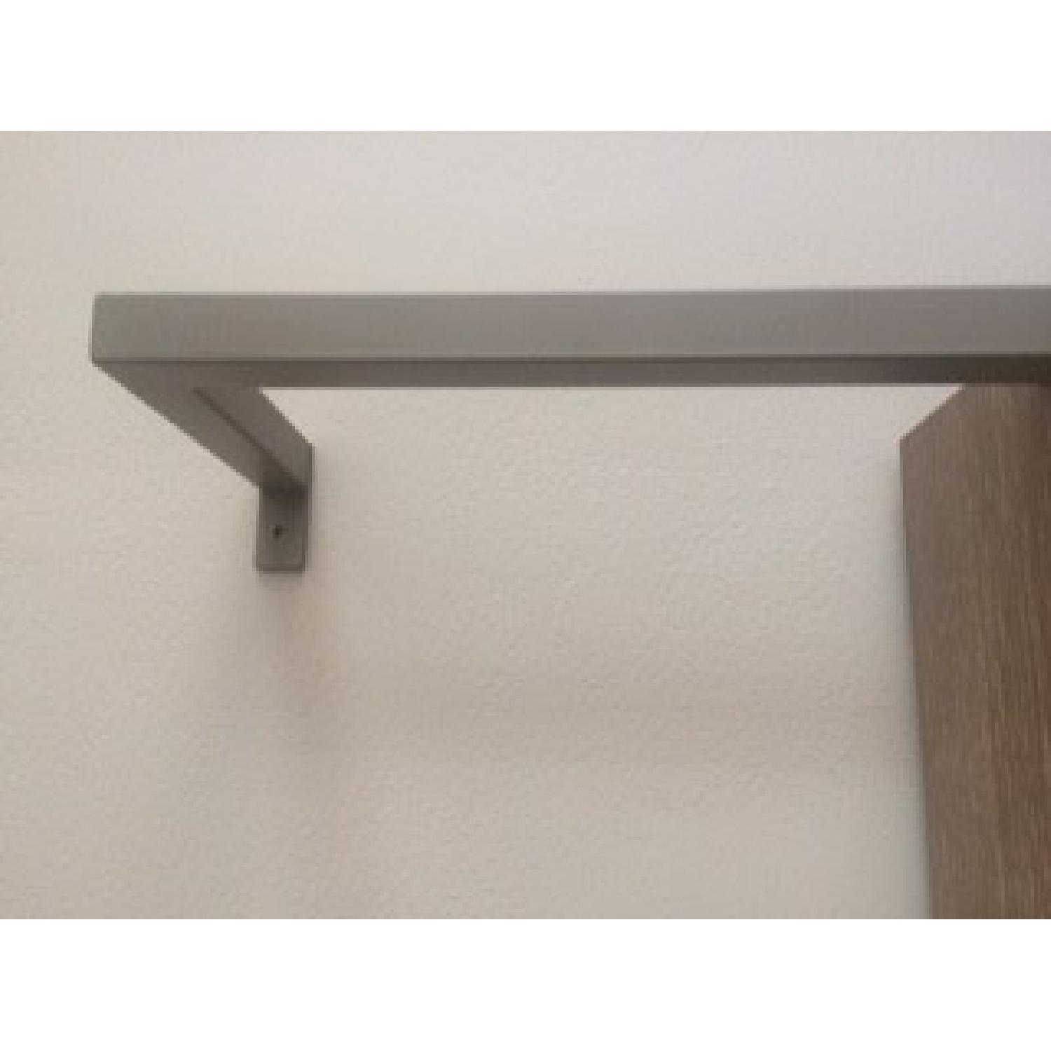 CB2 Helix Acacia Bookcase + Bookcase/Desk Set - image-5