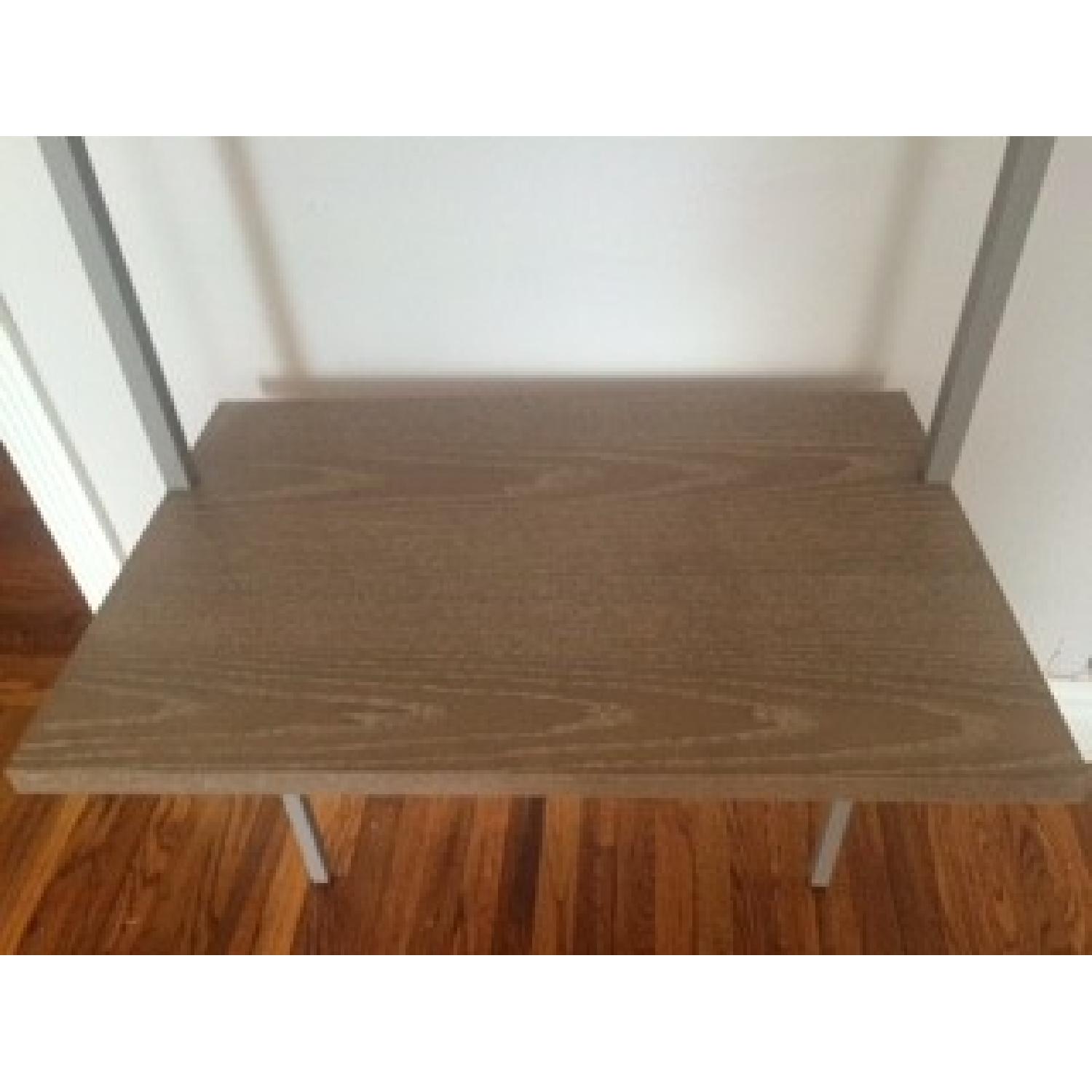 CB2 Helix Acacia Bookcase + Bookcase/Desk Set - image-7