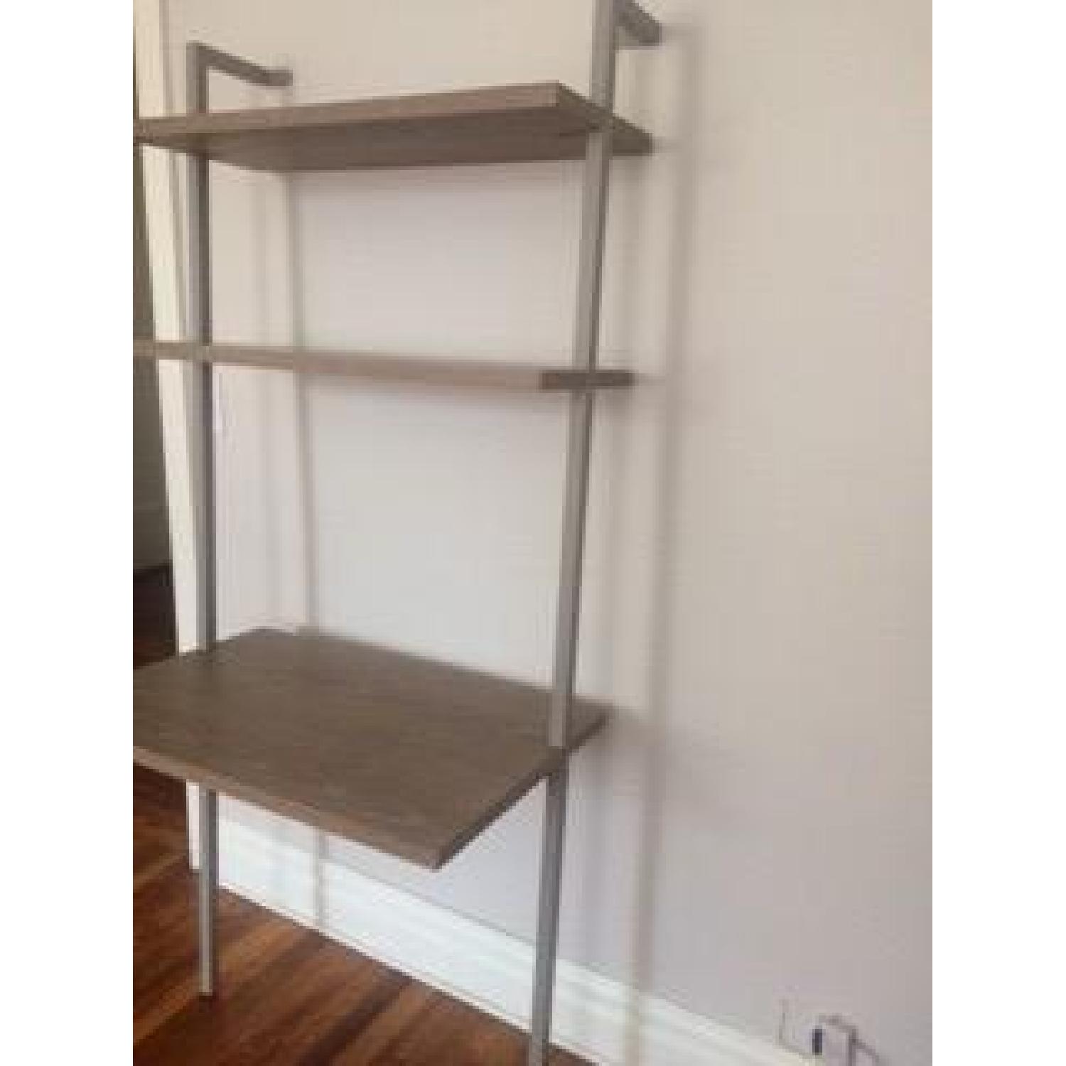 CB2 Helix Acacia Bookcase + Bookcase/Desk Set - image-8