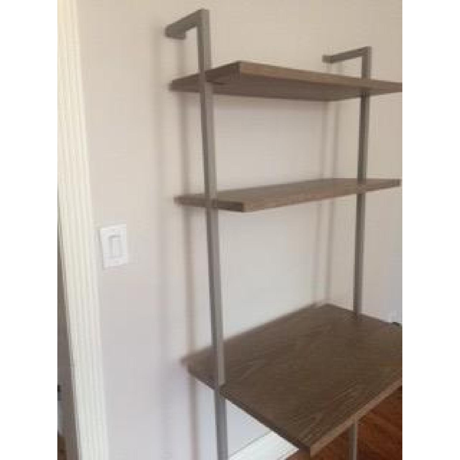 CB2 Helix Acacia Bookcase + Bookcase/Desk Set - image-9