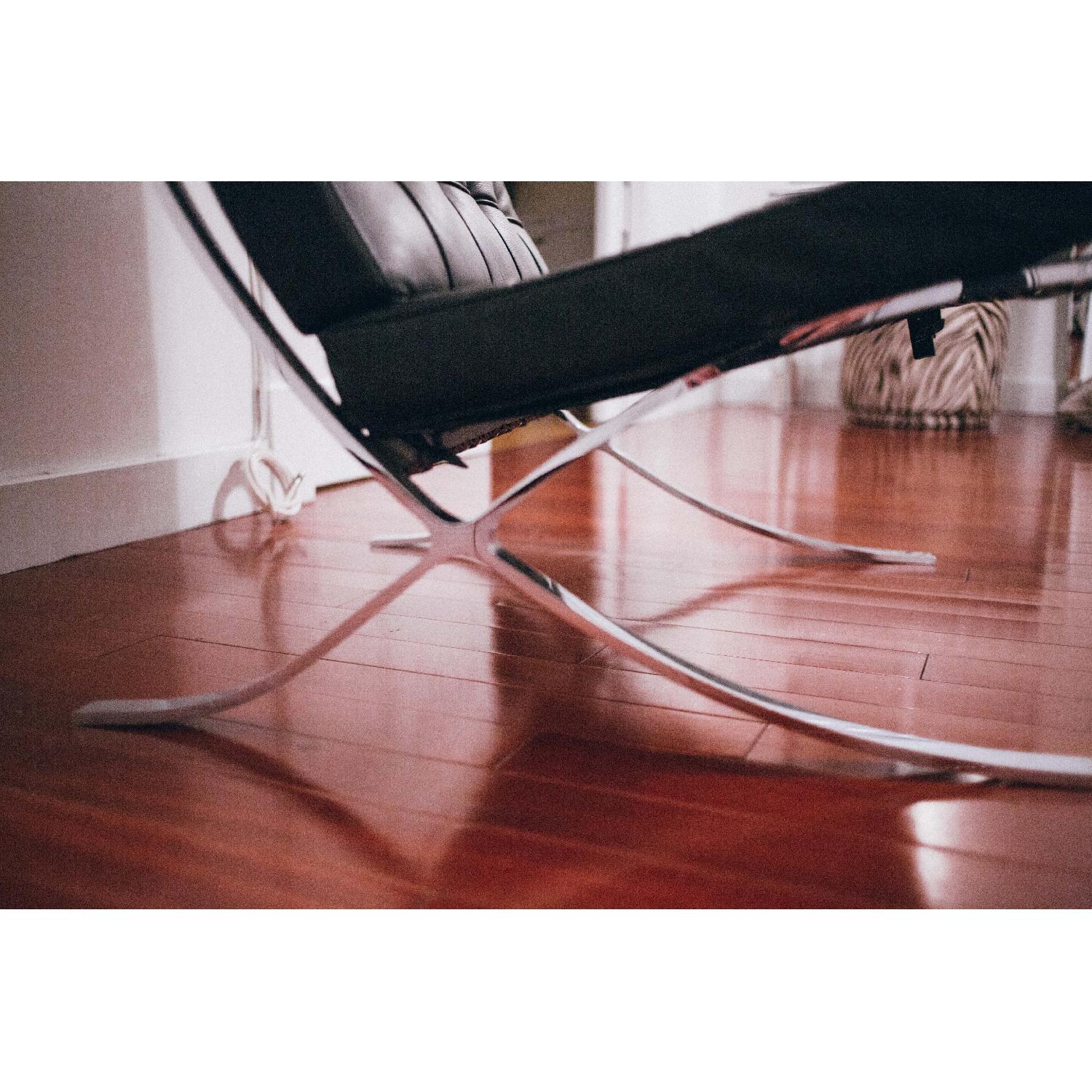 Alivar Black Leather Barcelona Chair - image-2