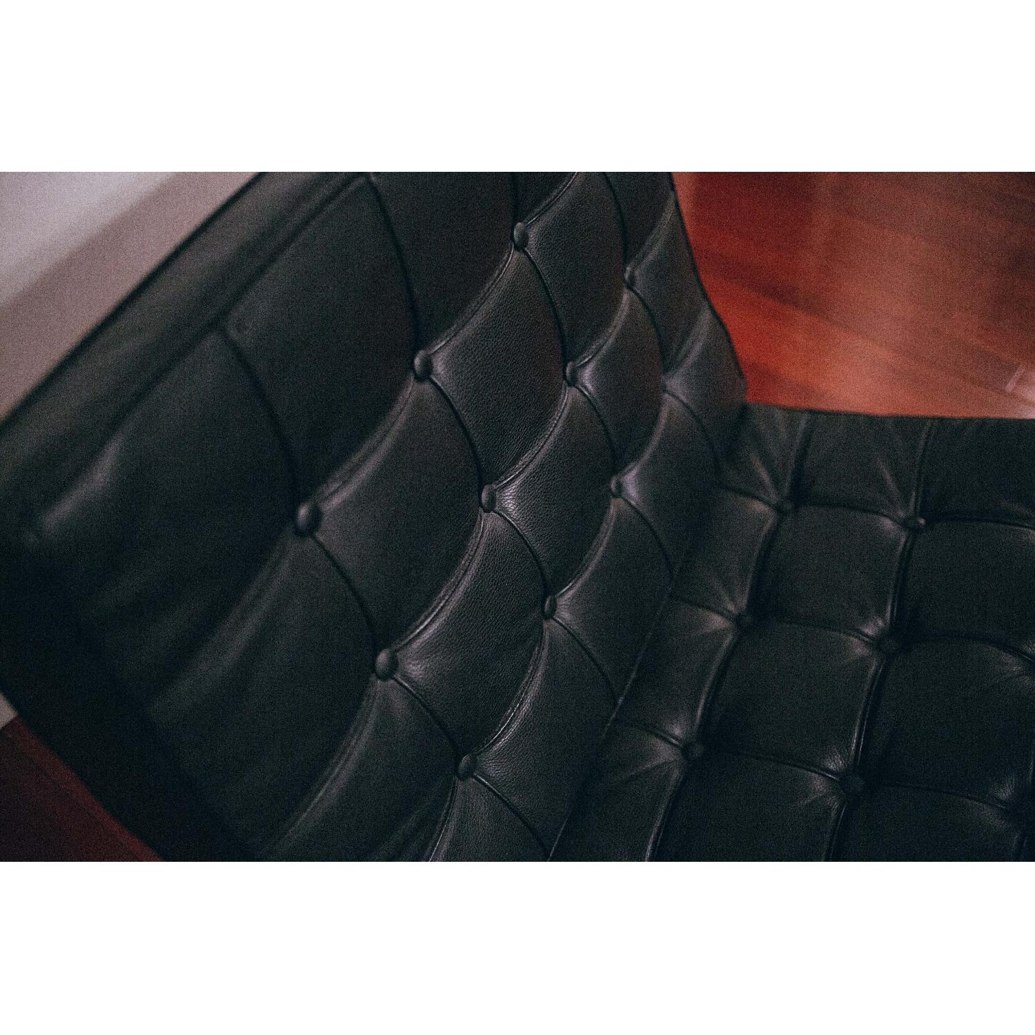 Alivar Black Leather Barcelona Chair - image-4