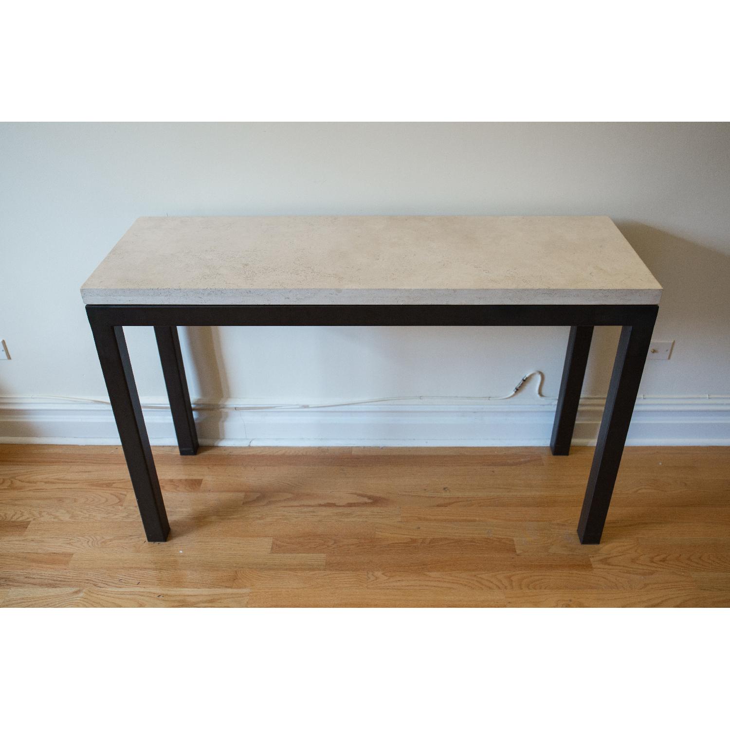 Crate & Barrel Parsons Travertine Console Table - image-2