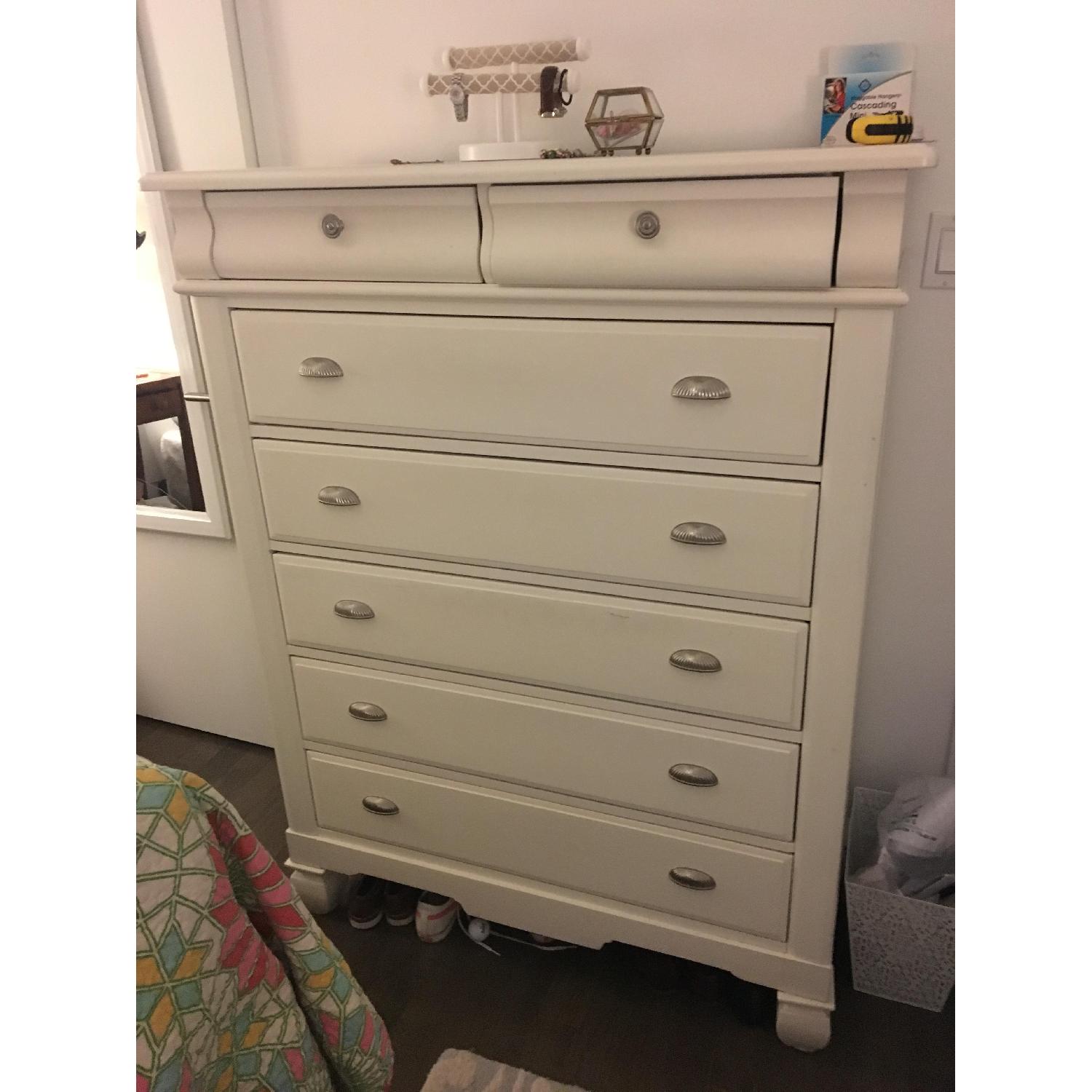 Solid Wood White Chest of Drawers - image-1