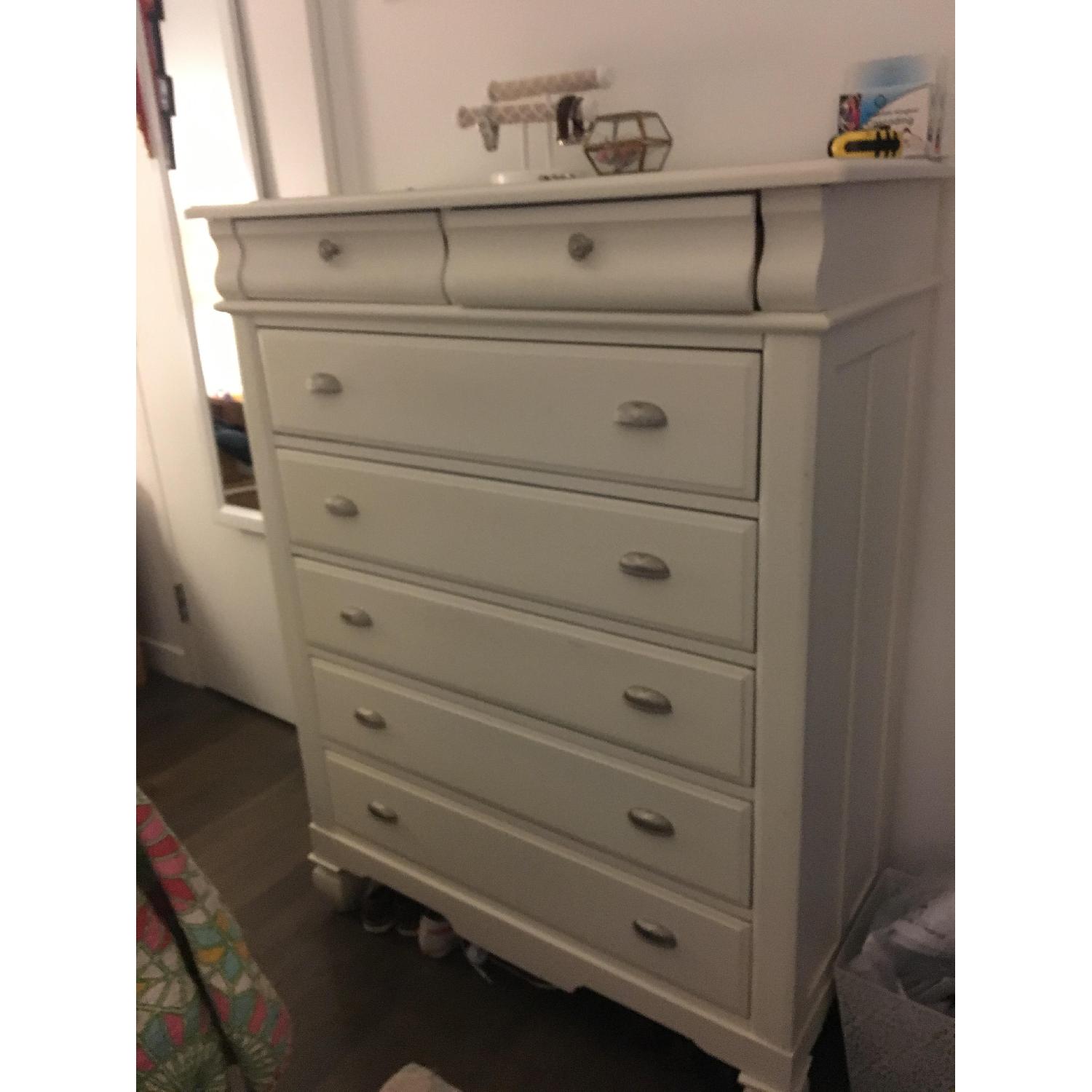 Solid Wood White Chest of Drawers - image-7
