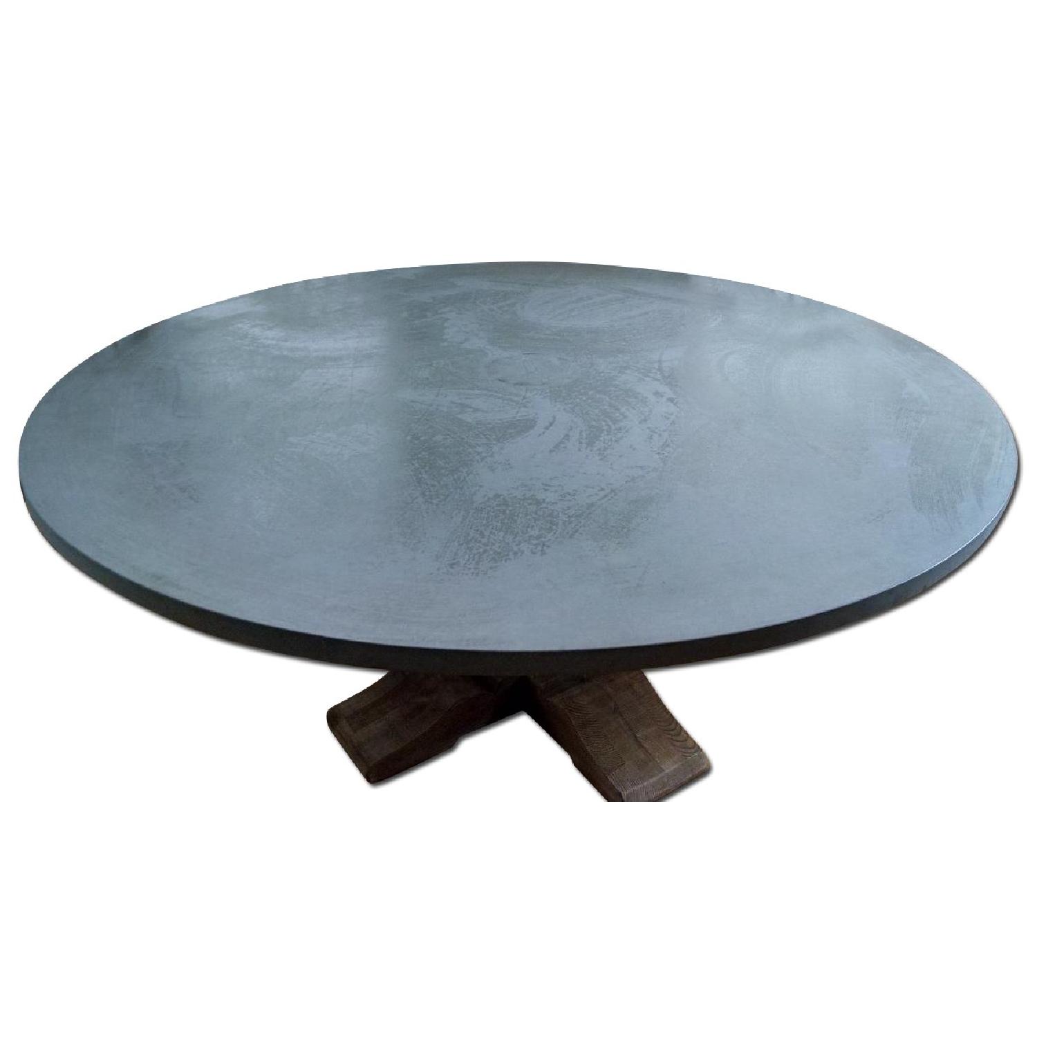 Restoration Hardware Round Concrete Table - image-0
