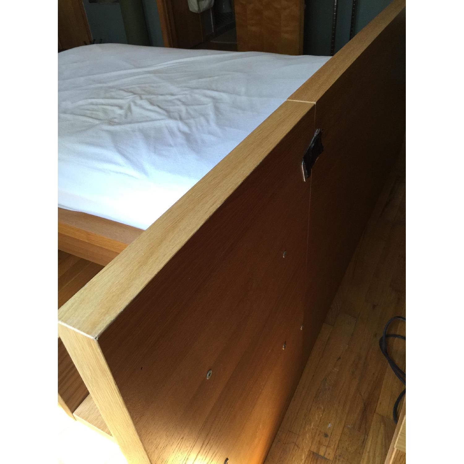 Ikea Malm Full Size Bed Frame + Nightstand + Rolling Bed Table - image-4