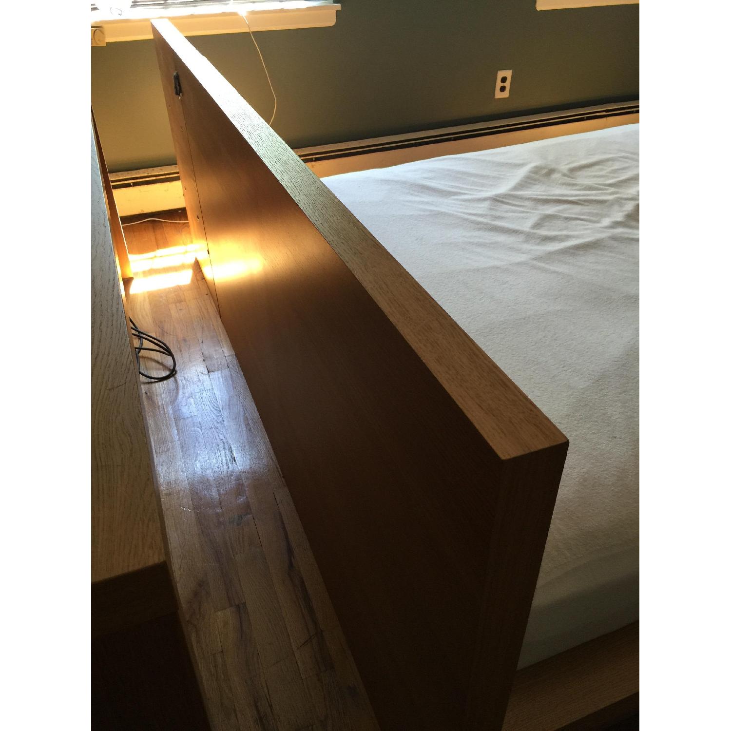 Ikea Malm Full Size Bed Frame + Nightstand + Rolling Bed Table - image-5