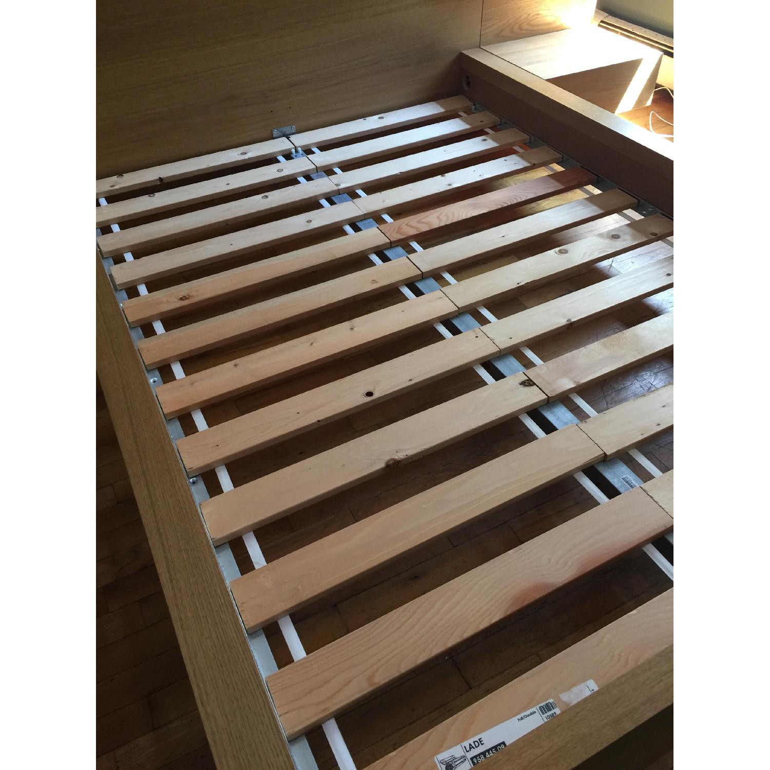 Ikea Malm Full Size Bed Frame + Nightstand + Rolling Bed Table - image-11