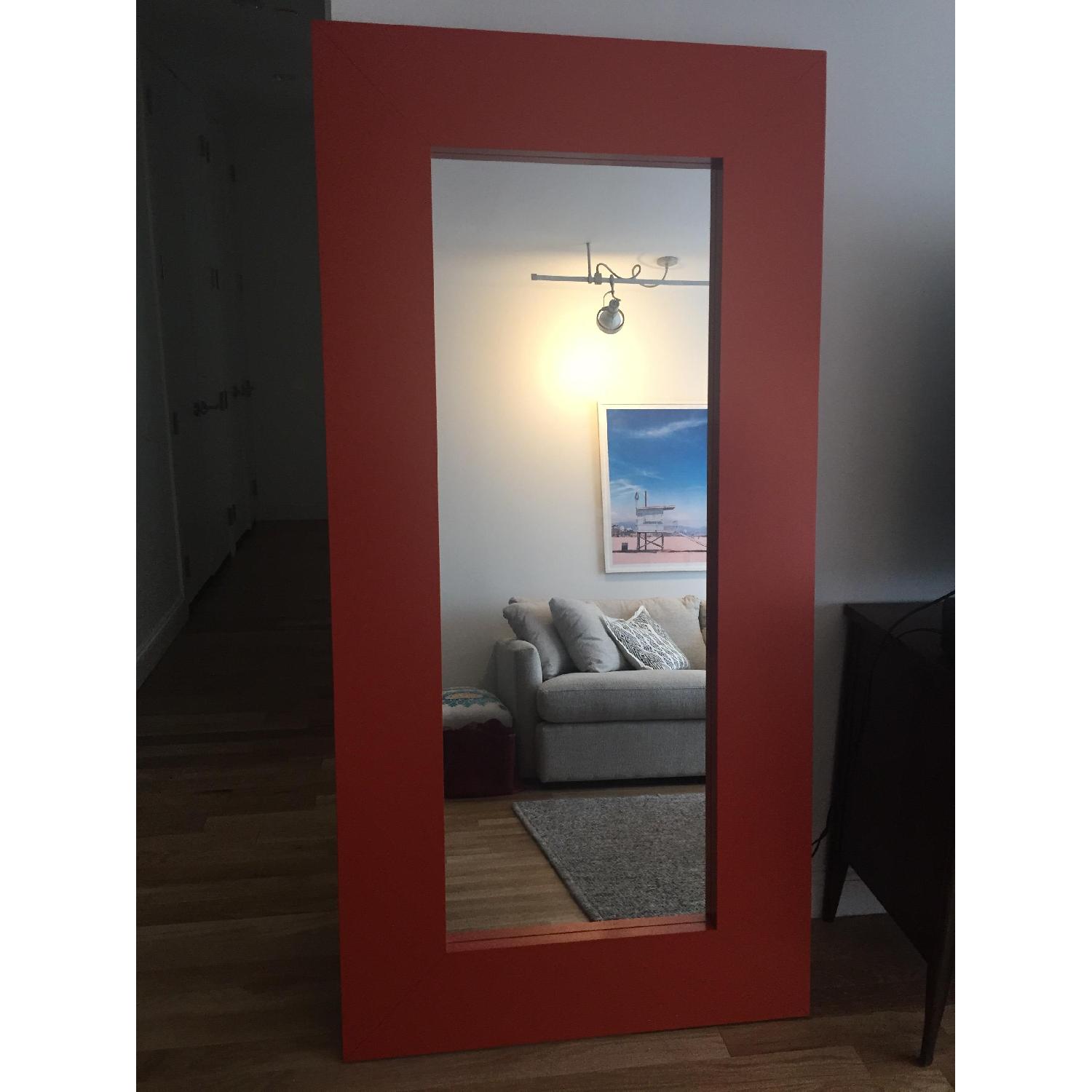 Ikea Orange Full Length Mirror - AptDeco