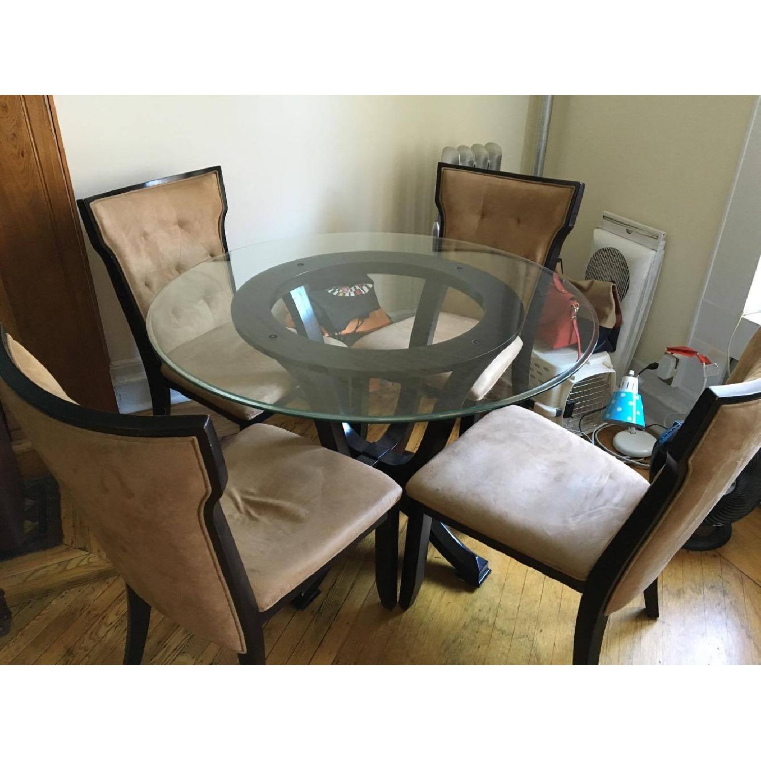 Raymour & Flanigan 5 Piece Round Dining Set - image-3