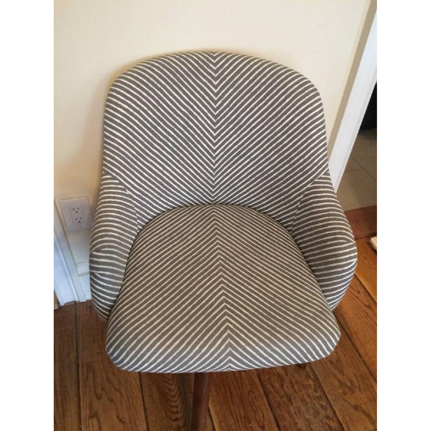 West Elm Grey Saddle Office Chair - image-2