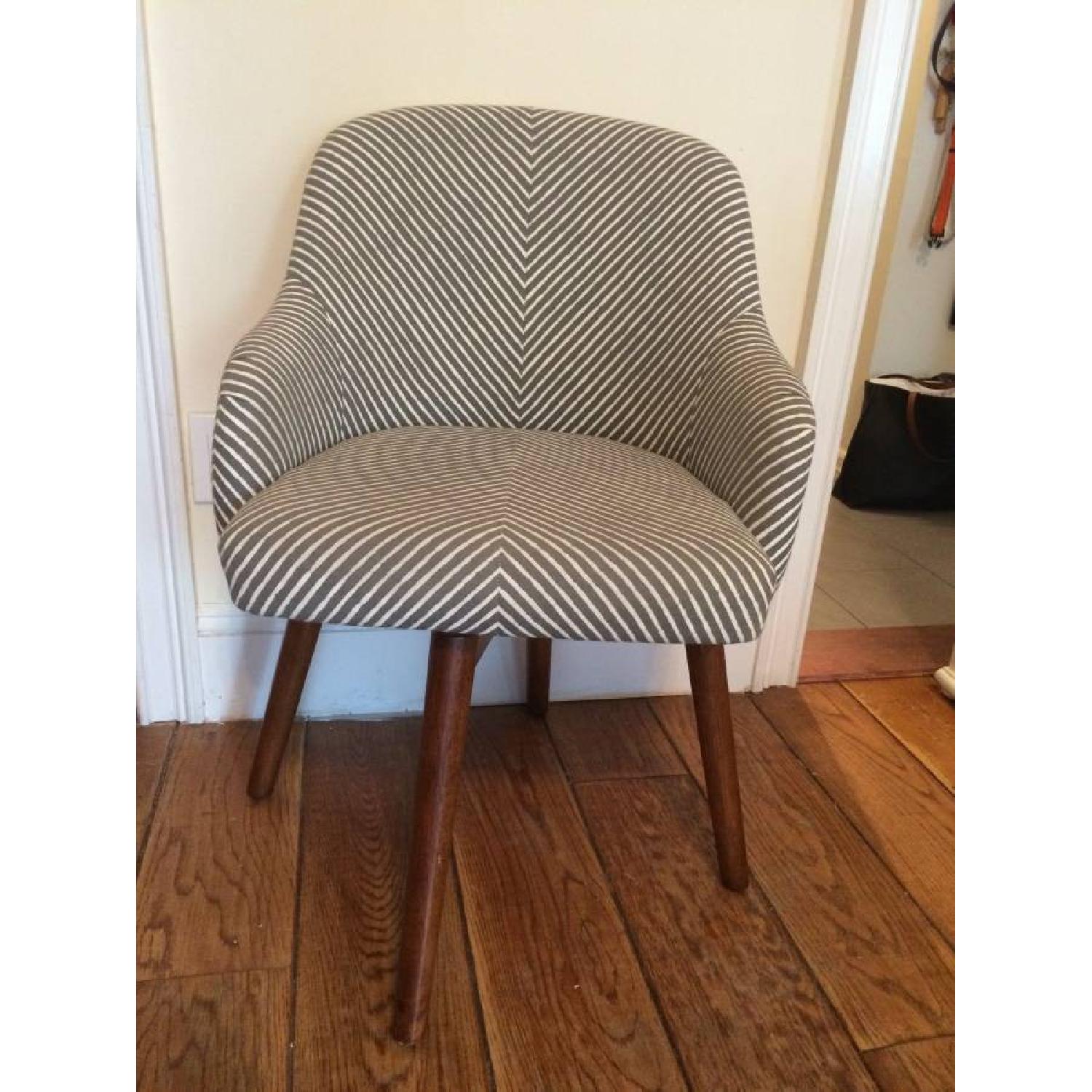 West Elm Grey Saddle Office Chair - image-6