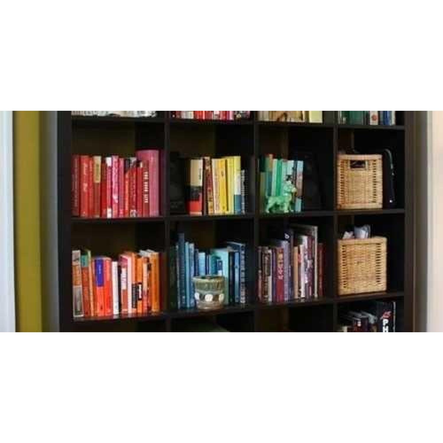 Ikea Kavak Large Black Media Shelves - image-1