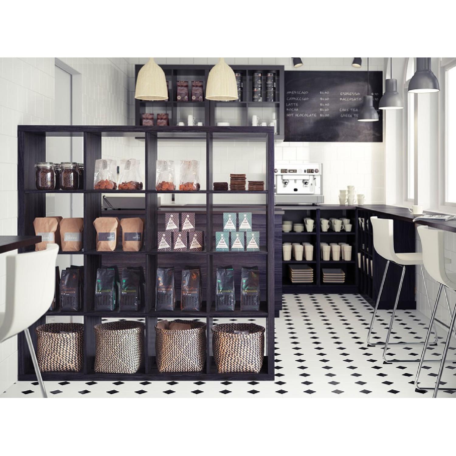 Ikea Kavak Large Black Media Shelves - image-2