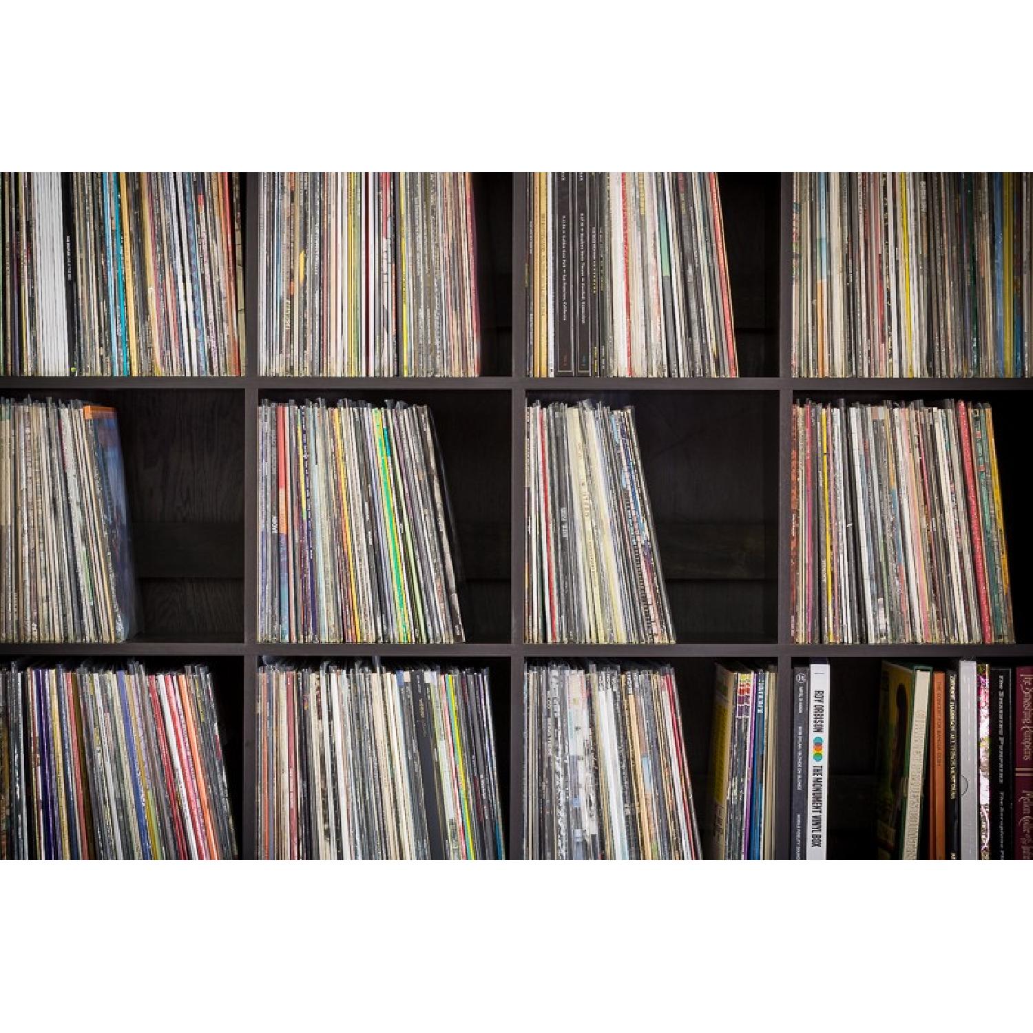 Ikea Kavak Large Black Media Shelves - image-3