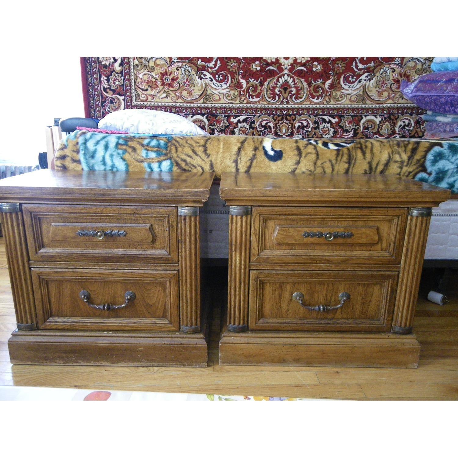 Vaughan of Virginia Solid Wood Armoire + Matching Nightstands AptDeco