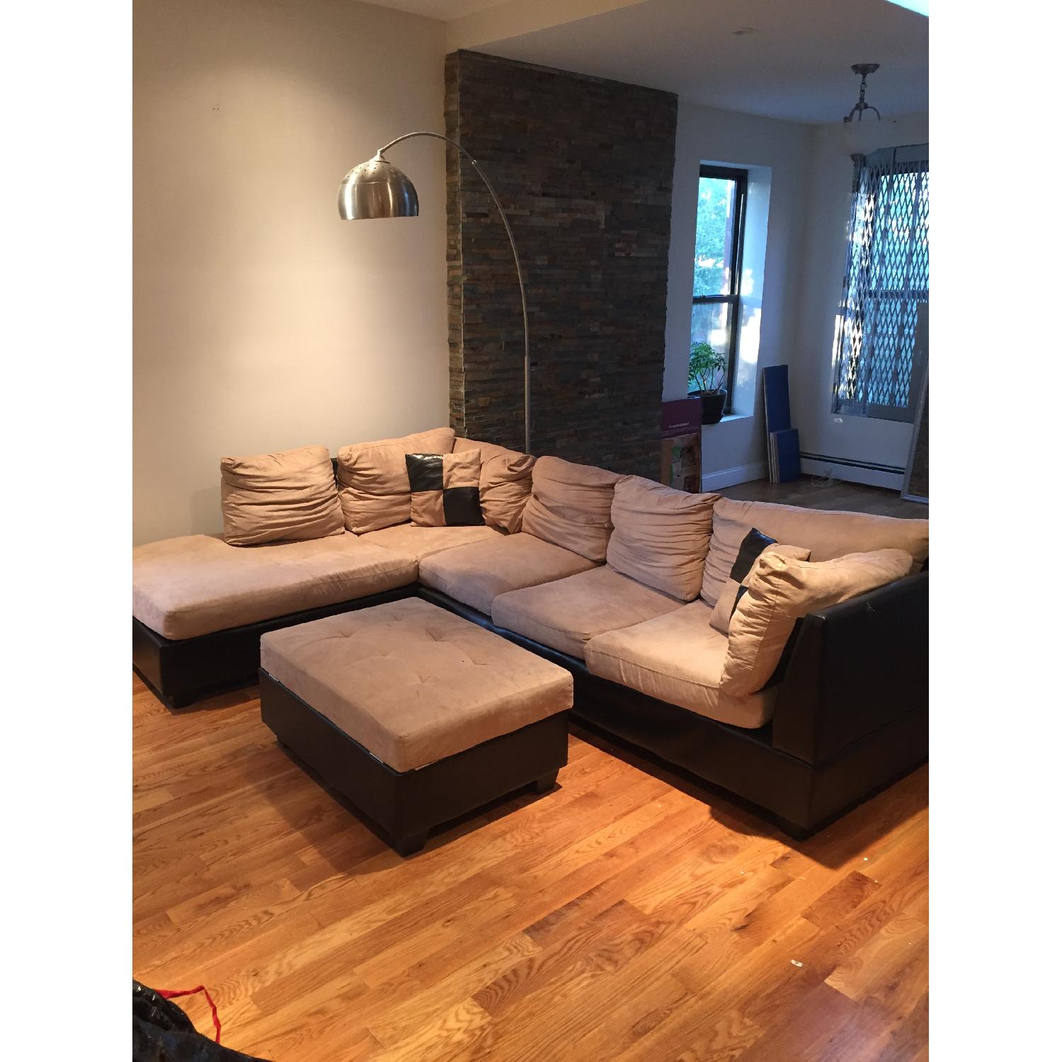 Madison Home Reversible Chaise Sectional & Ottoman - image-1