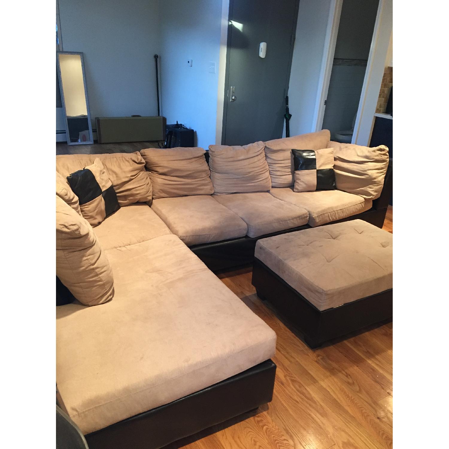Madison Home Reversible Chaise Sectional & Ottoman - image-2