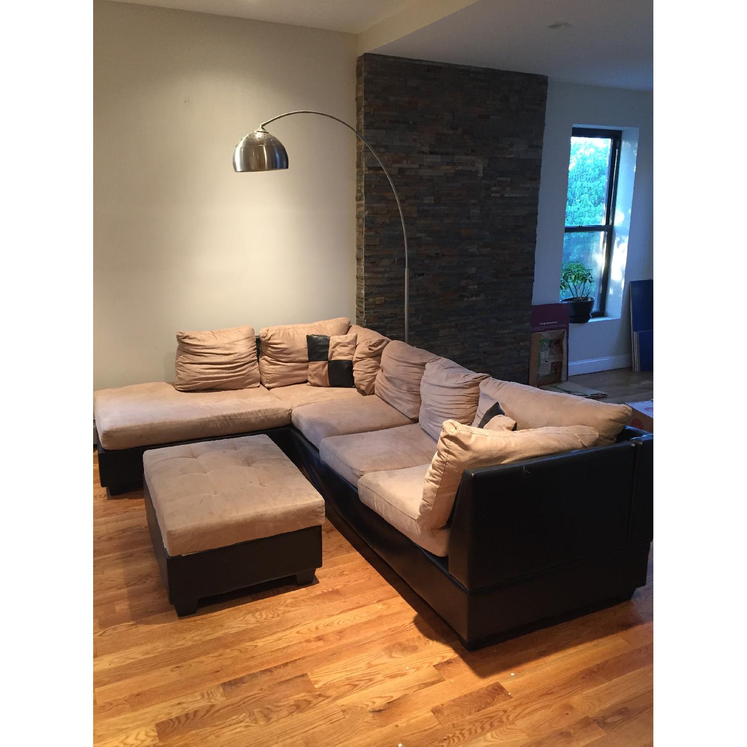 Madison Home Reversible Chaise Sectional & Ottoman - image-3