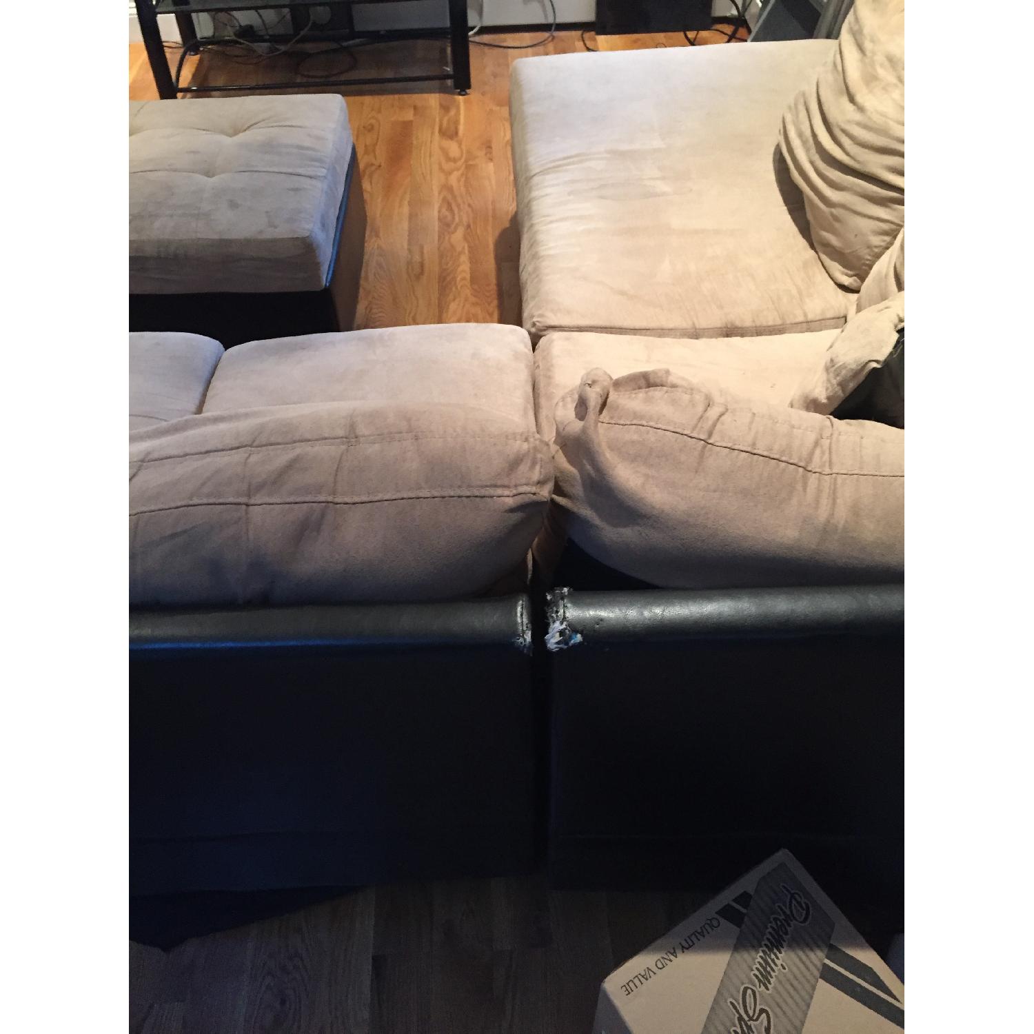 Madison Home Reversible Chaise Sectional & Ottoman - image-6
