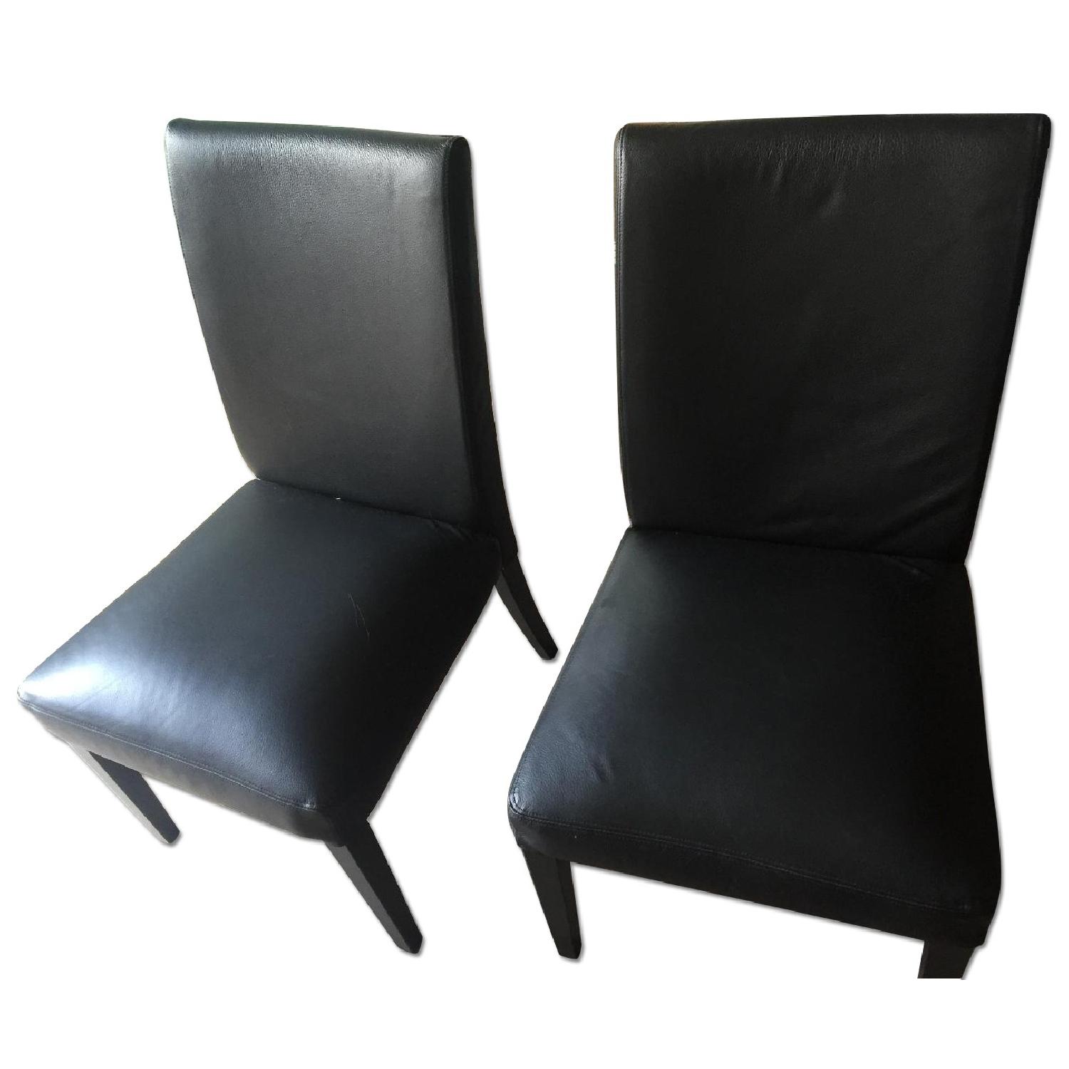Ikea Henriksdal Leather Dining Chairs AptDeco