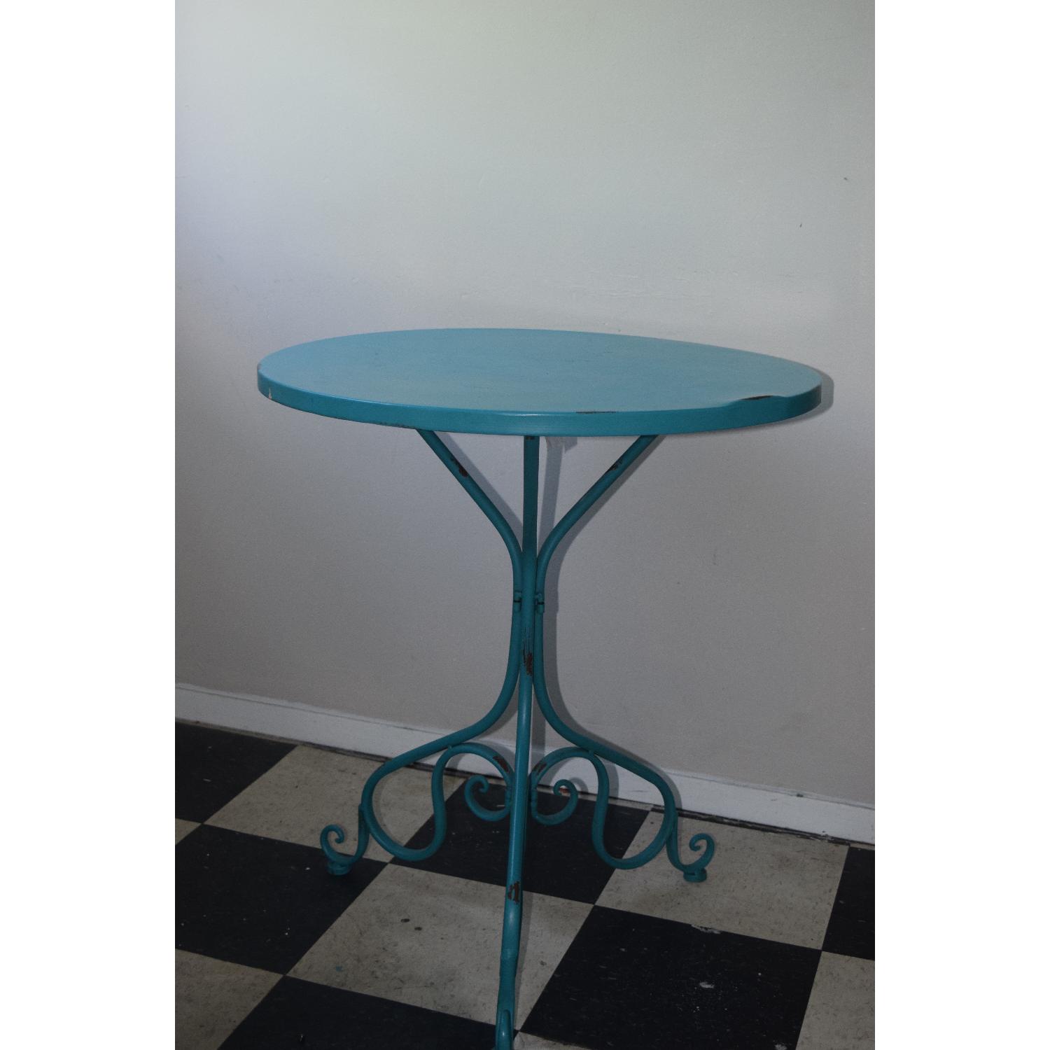 Urban Outfitters Plum & Bow Scroll Bistro Teal Table - image-1