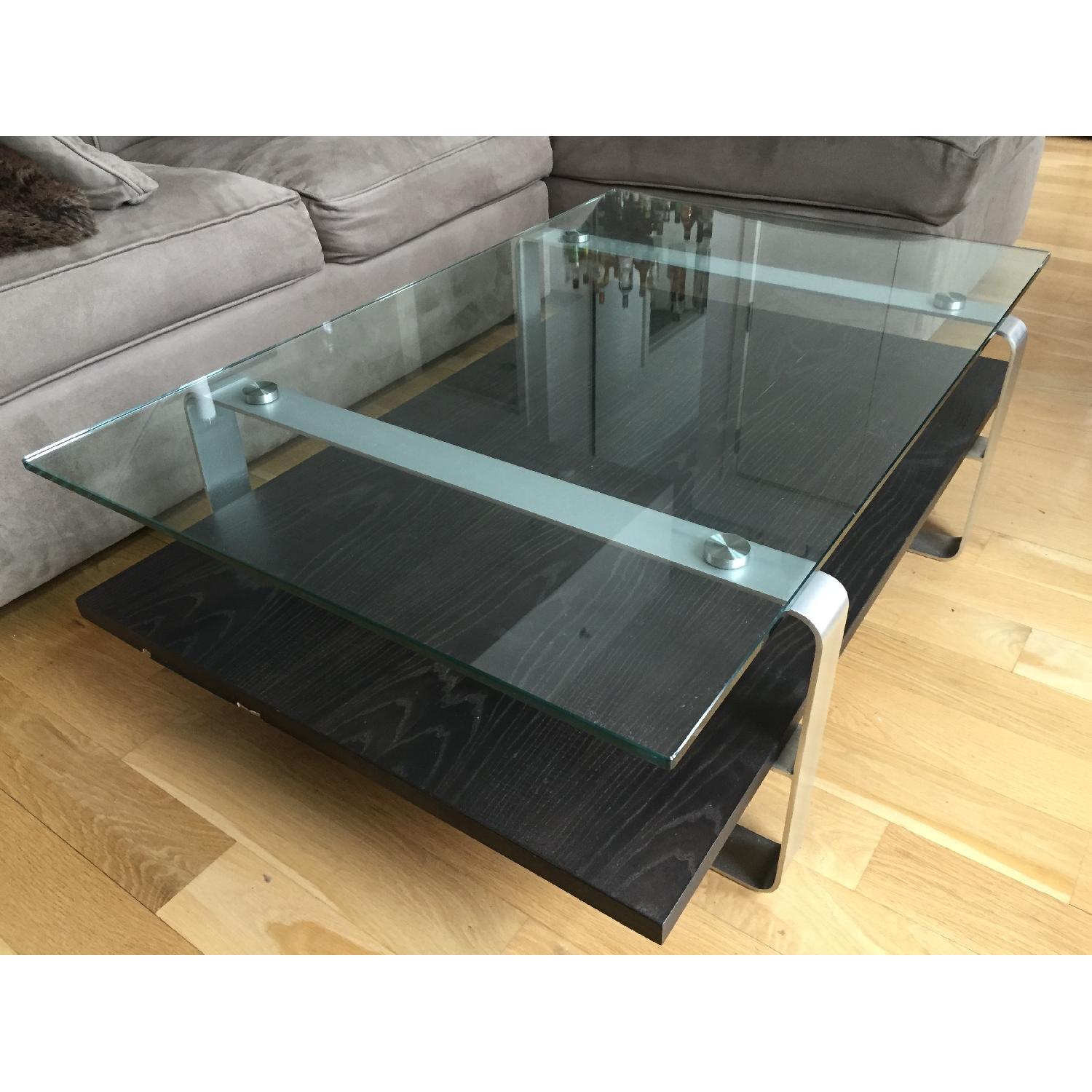 Wood/Glass & Metal Coffee Table - image-2