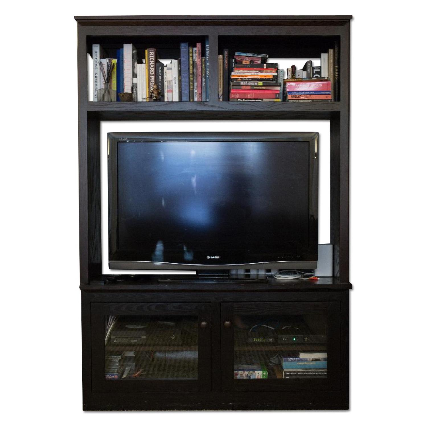 Crate & Barrel Cadence Media Console & Hutch AptDeco