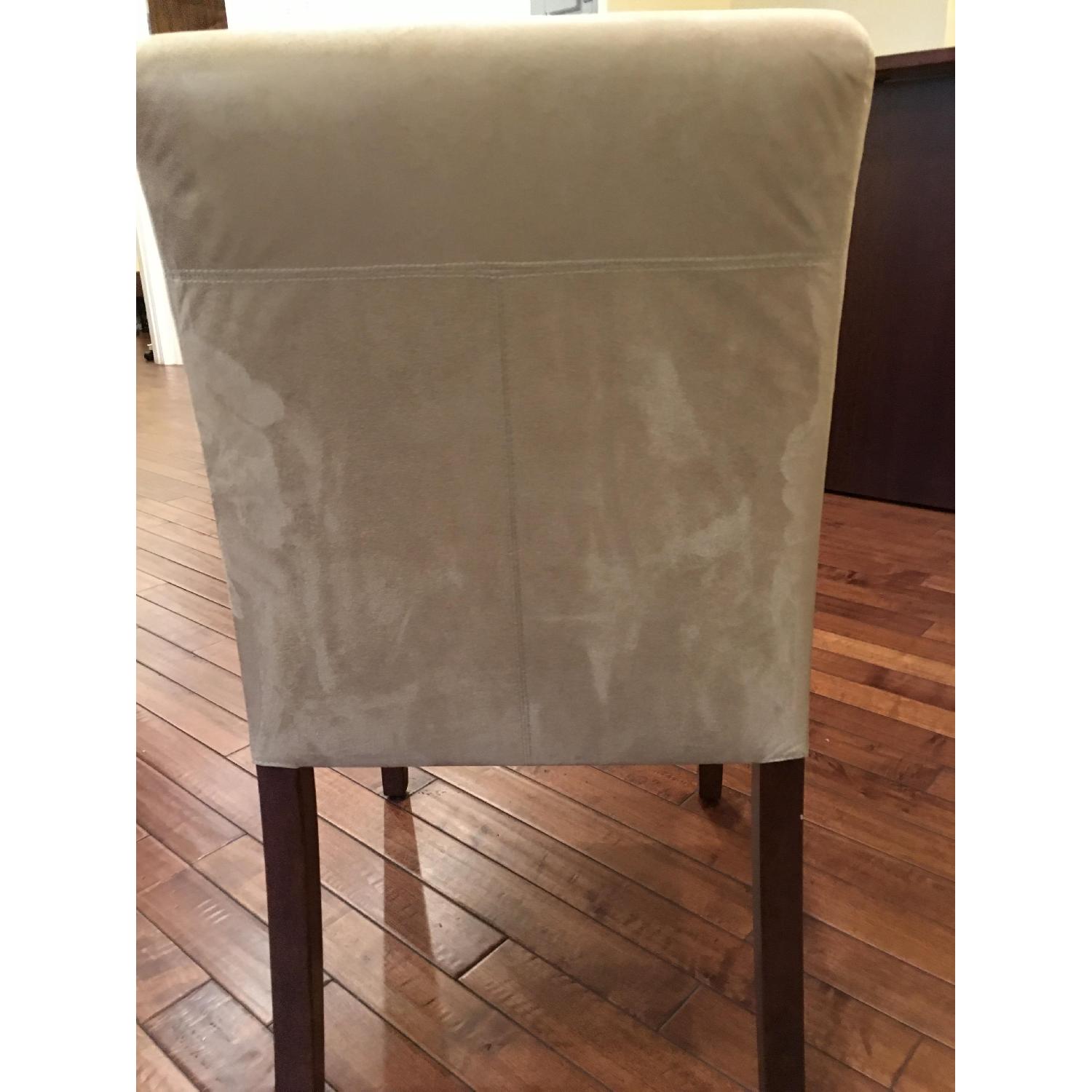 Crate & Barrel Faux Suede Chairs - image-3