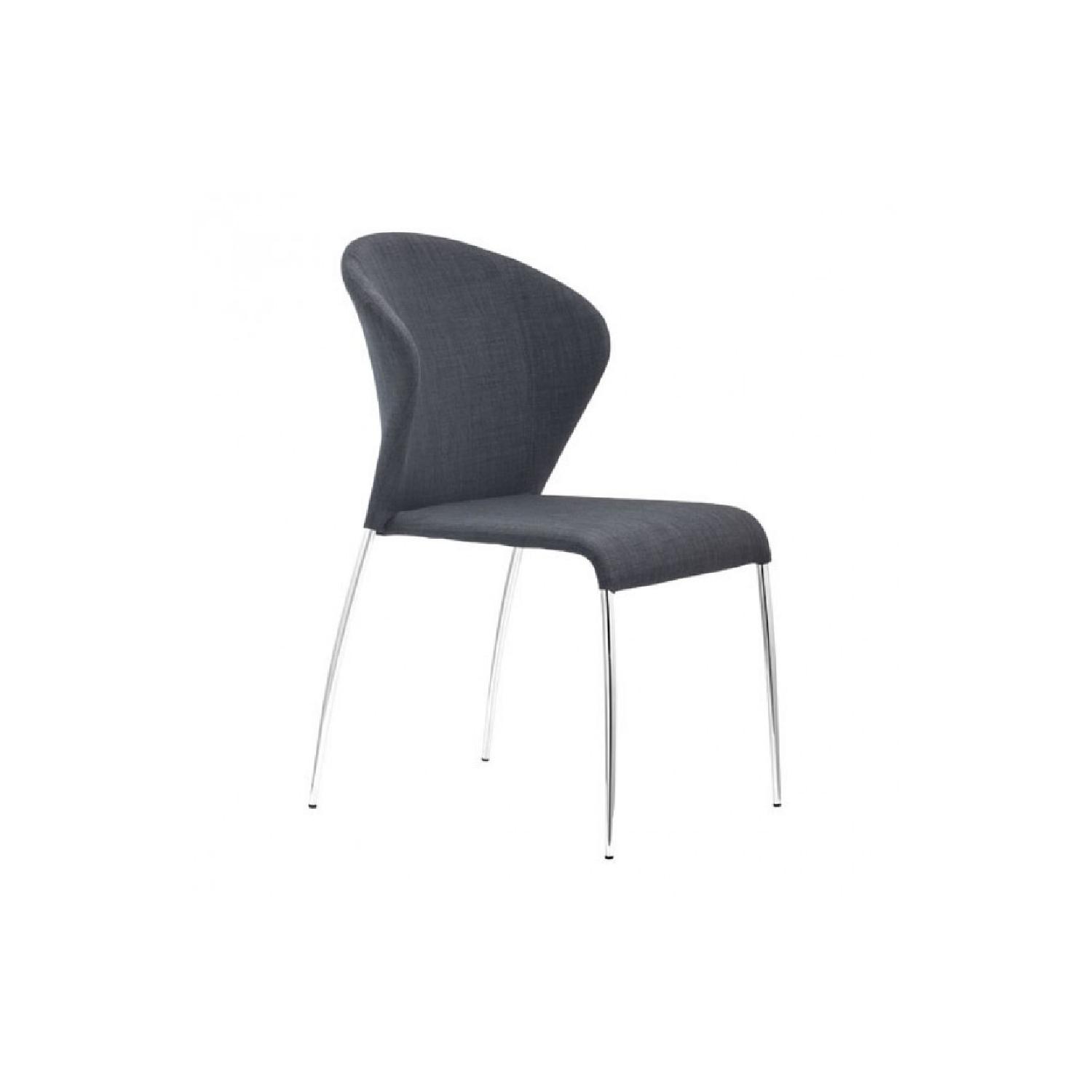 Grey Fabric Dining Chairs - image-6