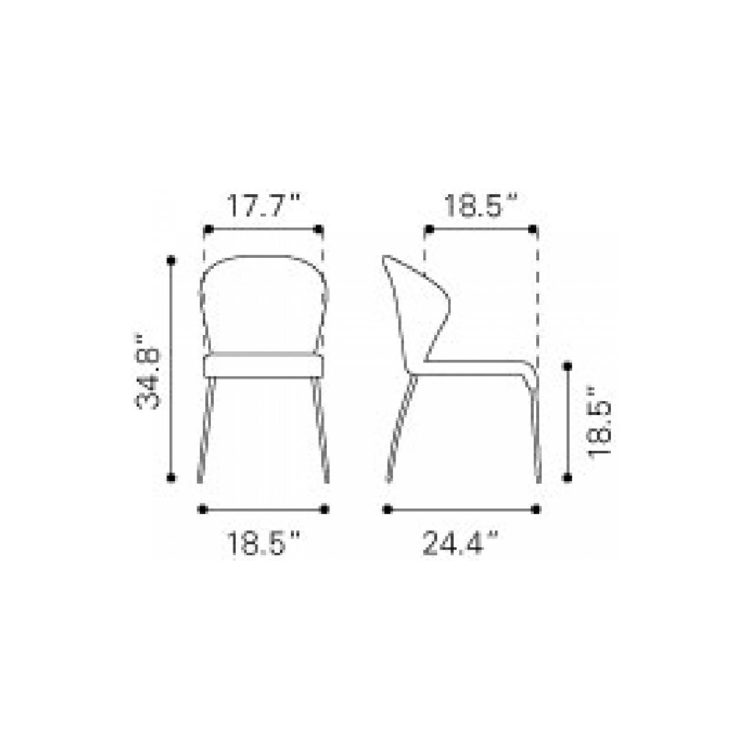 Grey Fabric Dining Chairs - image-8