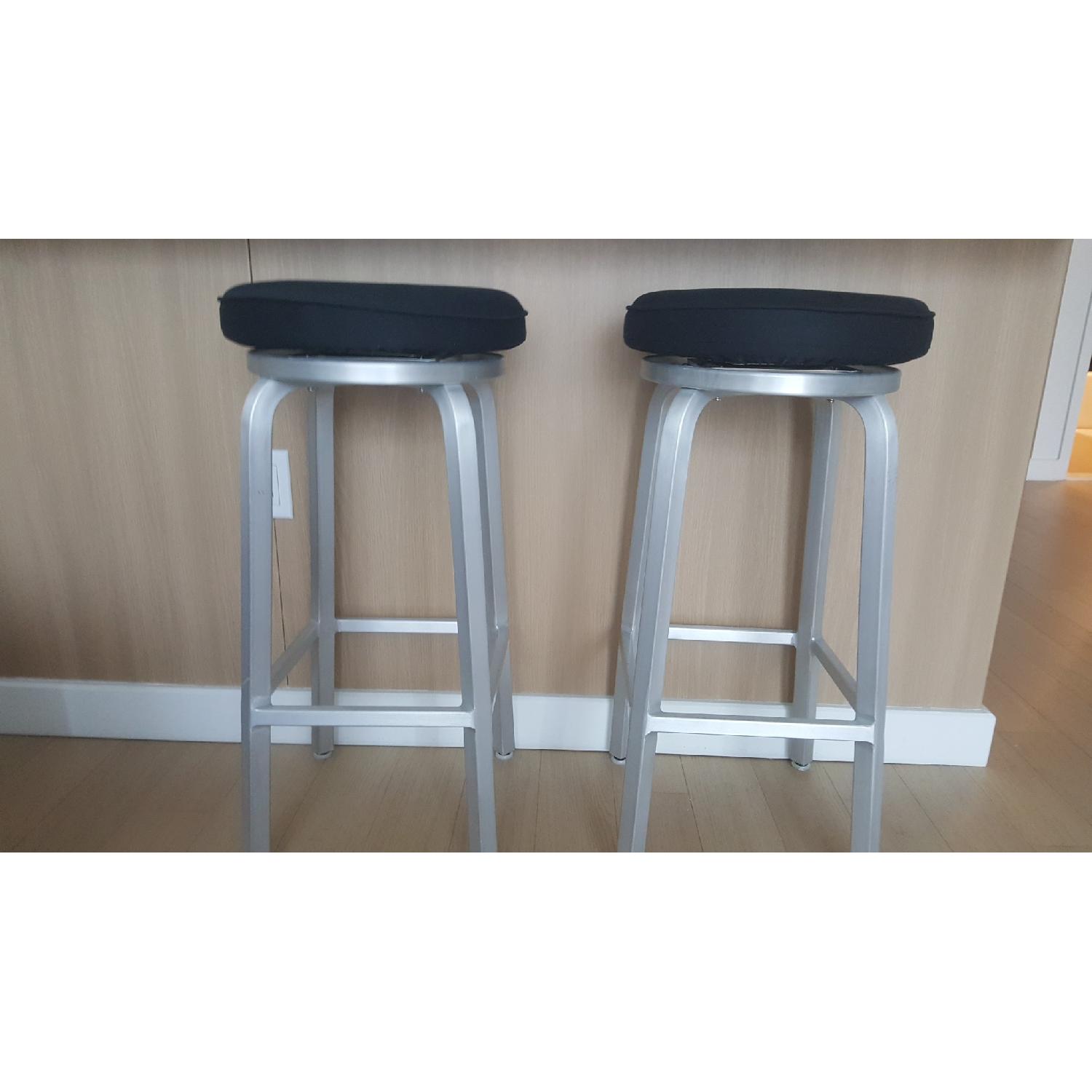 Crate & Barrel Spin Swivel Backless Bar Stool - image-2