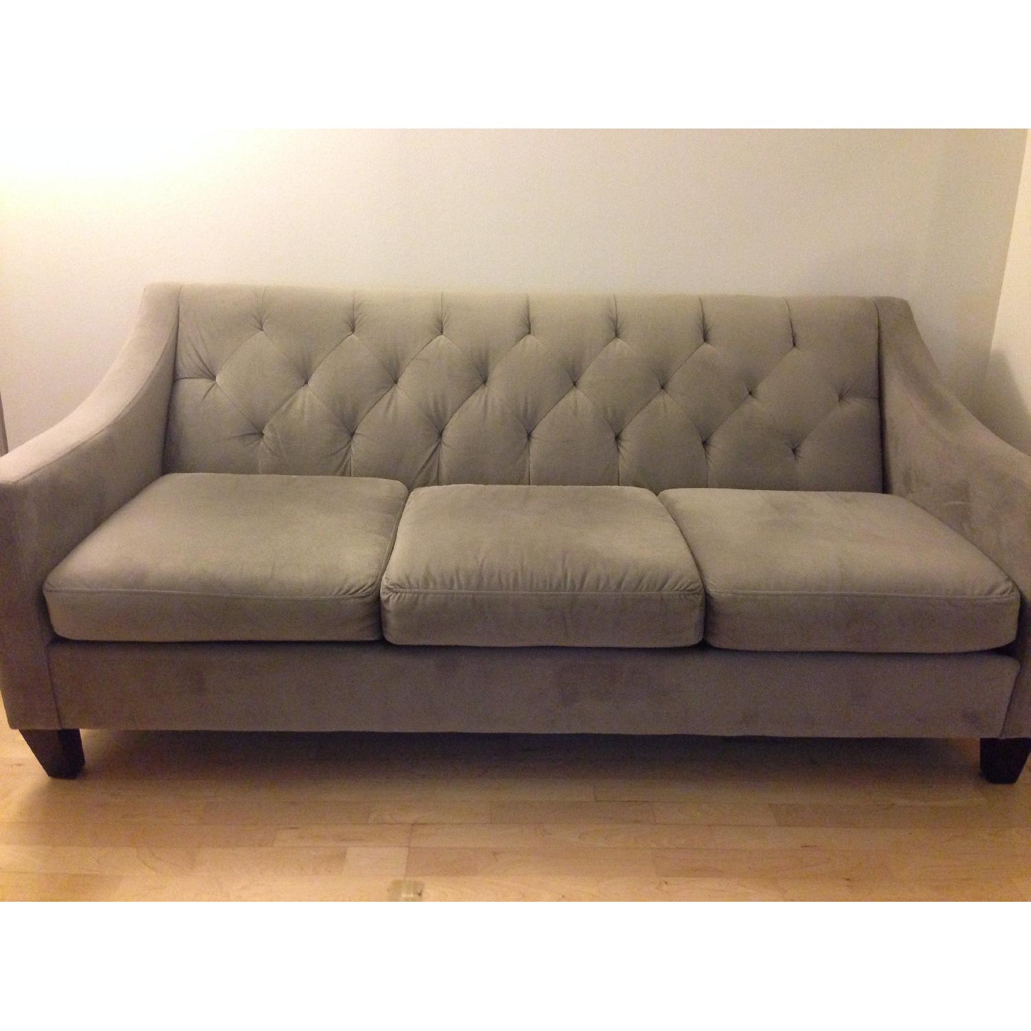 Macy's Chloe Velvet Tufted Sofa in Granite - image-1