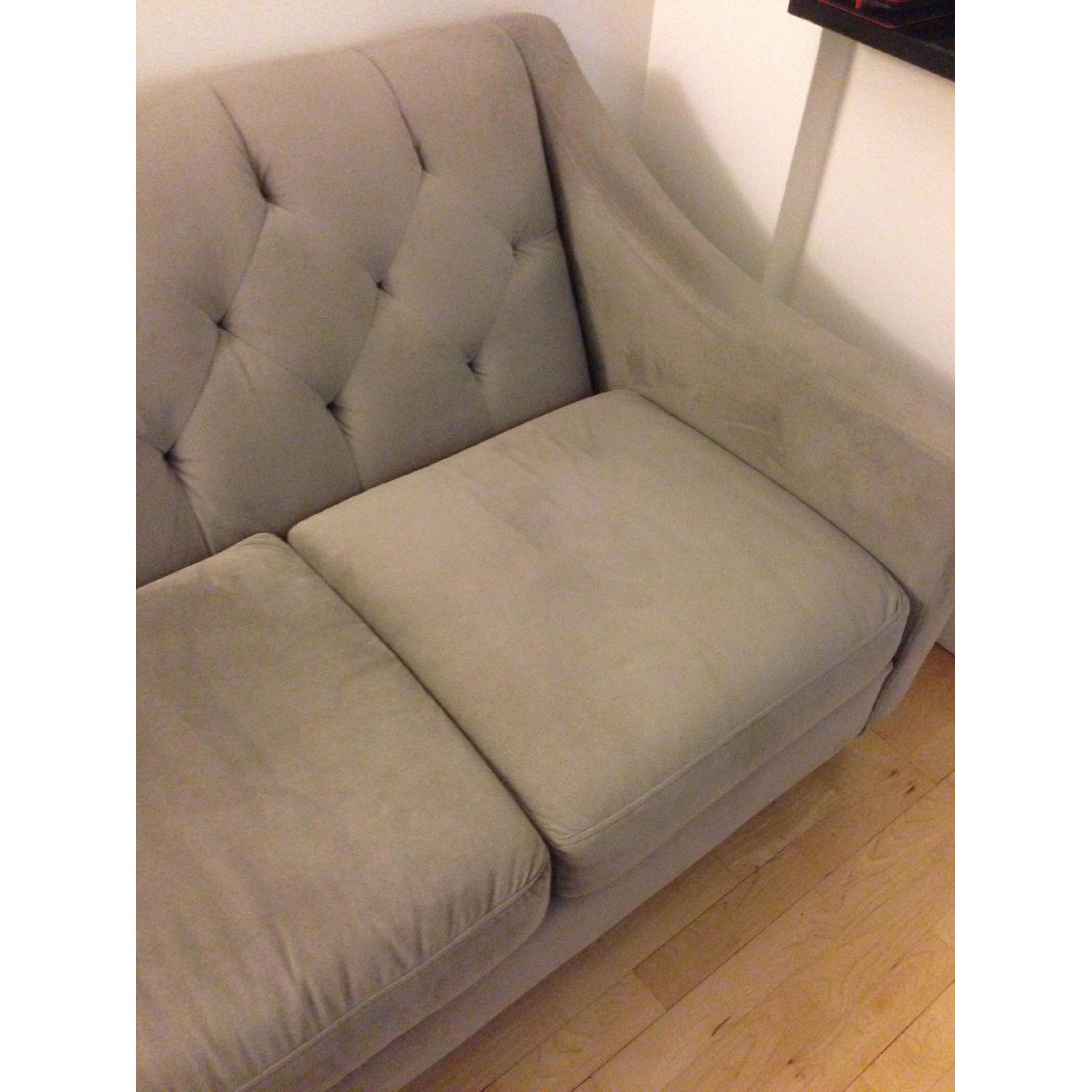 Macy's Chloe Velvet Tufted Sofa in Granite - image-2