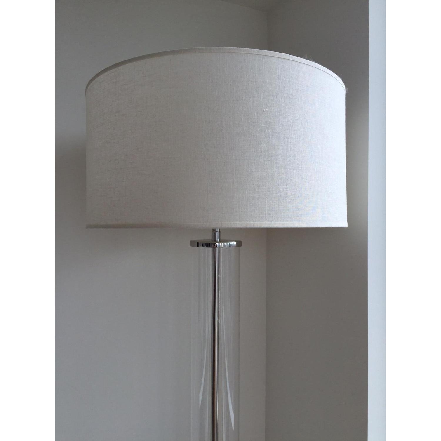 Restoration Hardware French Column Glass Floor Lamp in Polished Nickel - image-3
