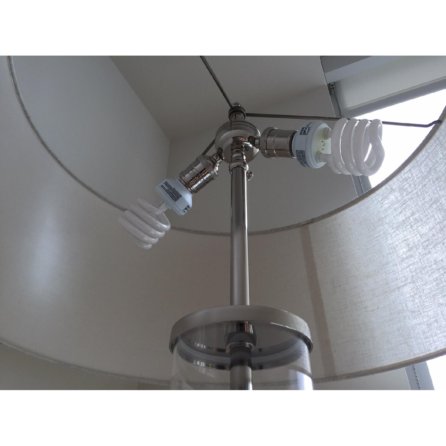 Restoration Hardware French Column Glass Floor Lamp in Polished Nickel - image-4