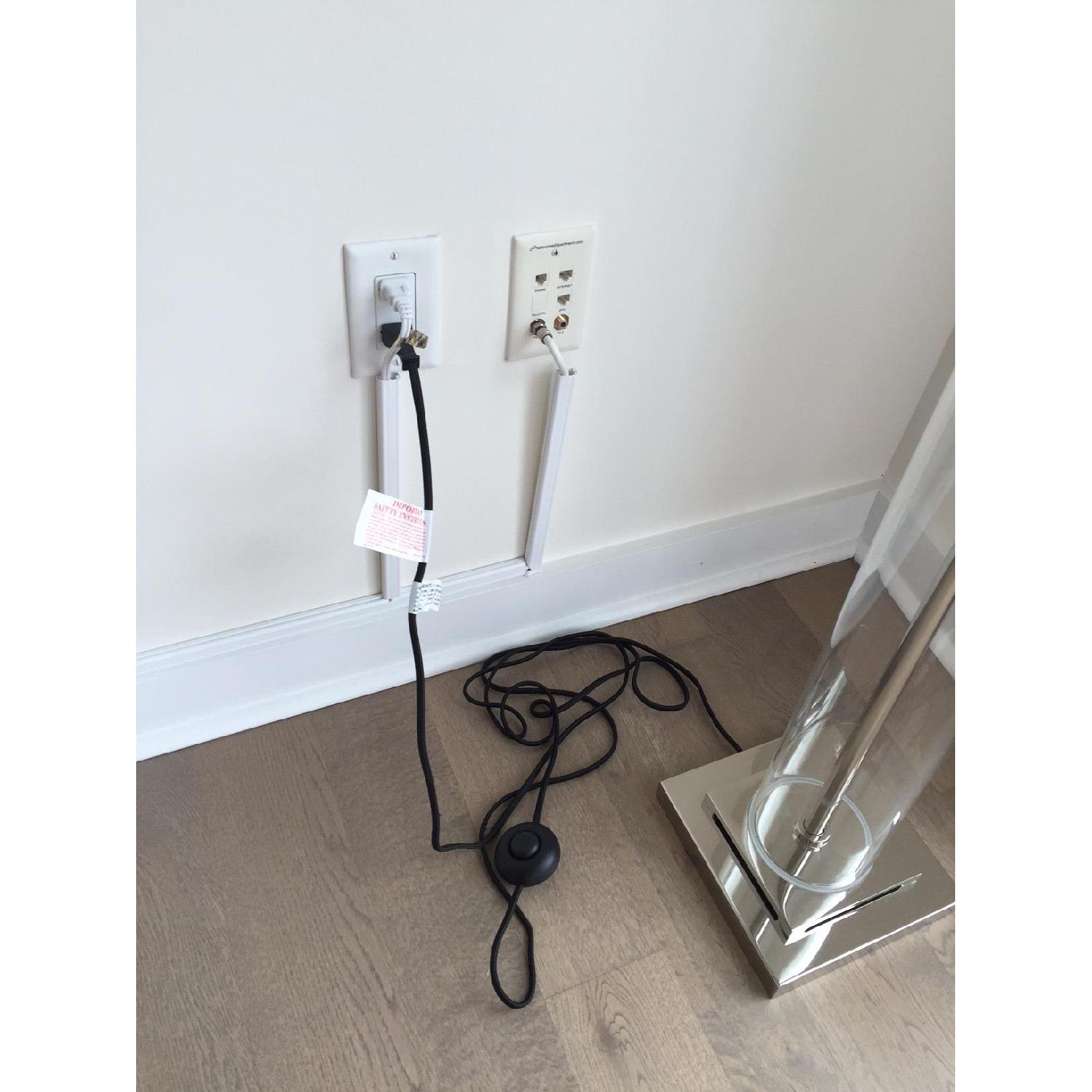 Restoration Hardware French Column Glass Floor Lamp in Polished Nickel - image-5