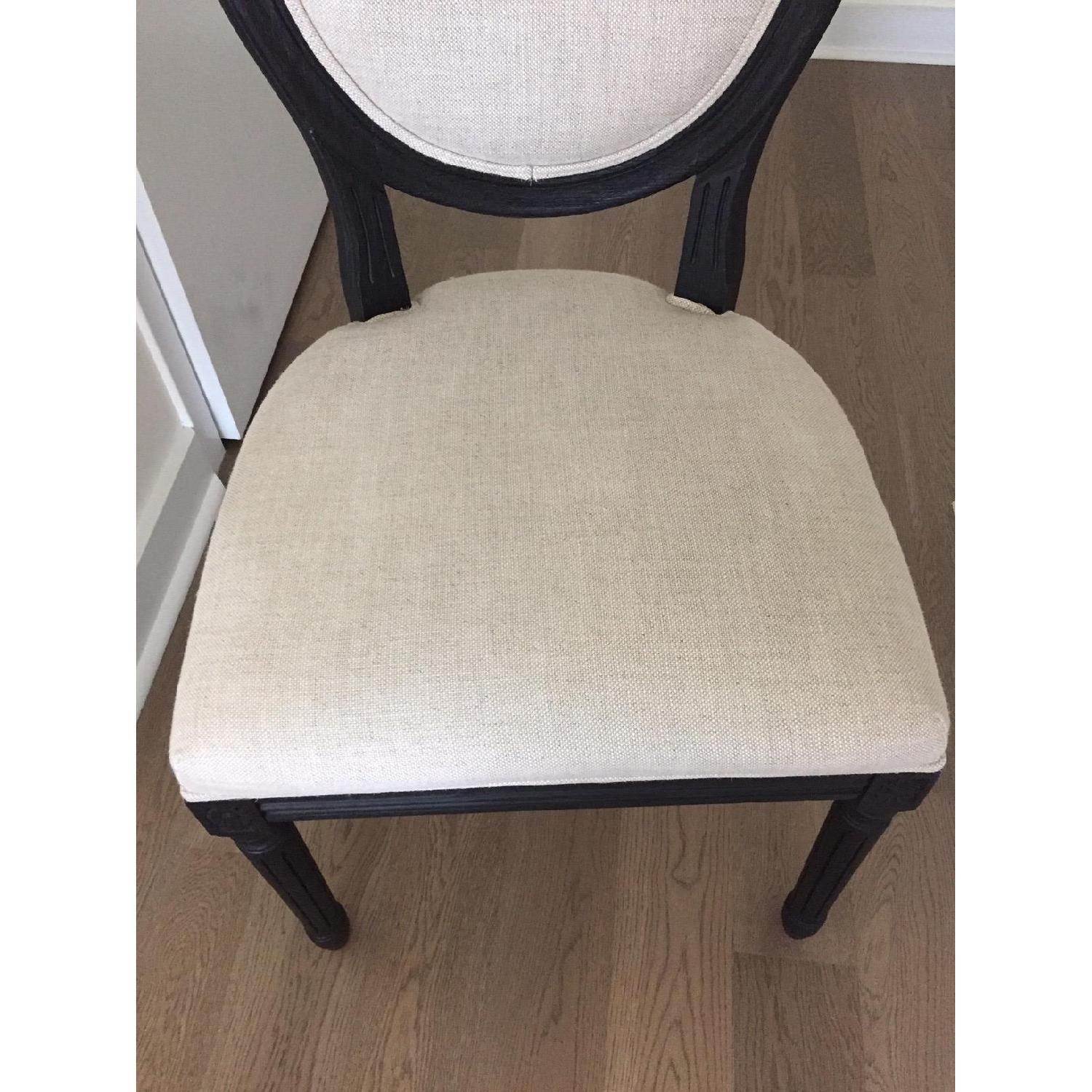 Restoration Hardware Vintage French Round Fabric Side Chair AptDeco