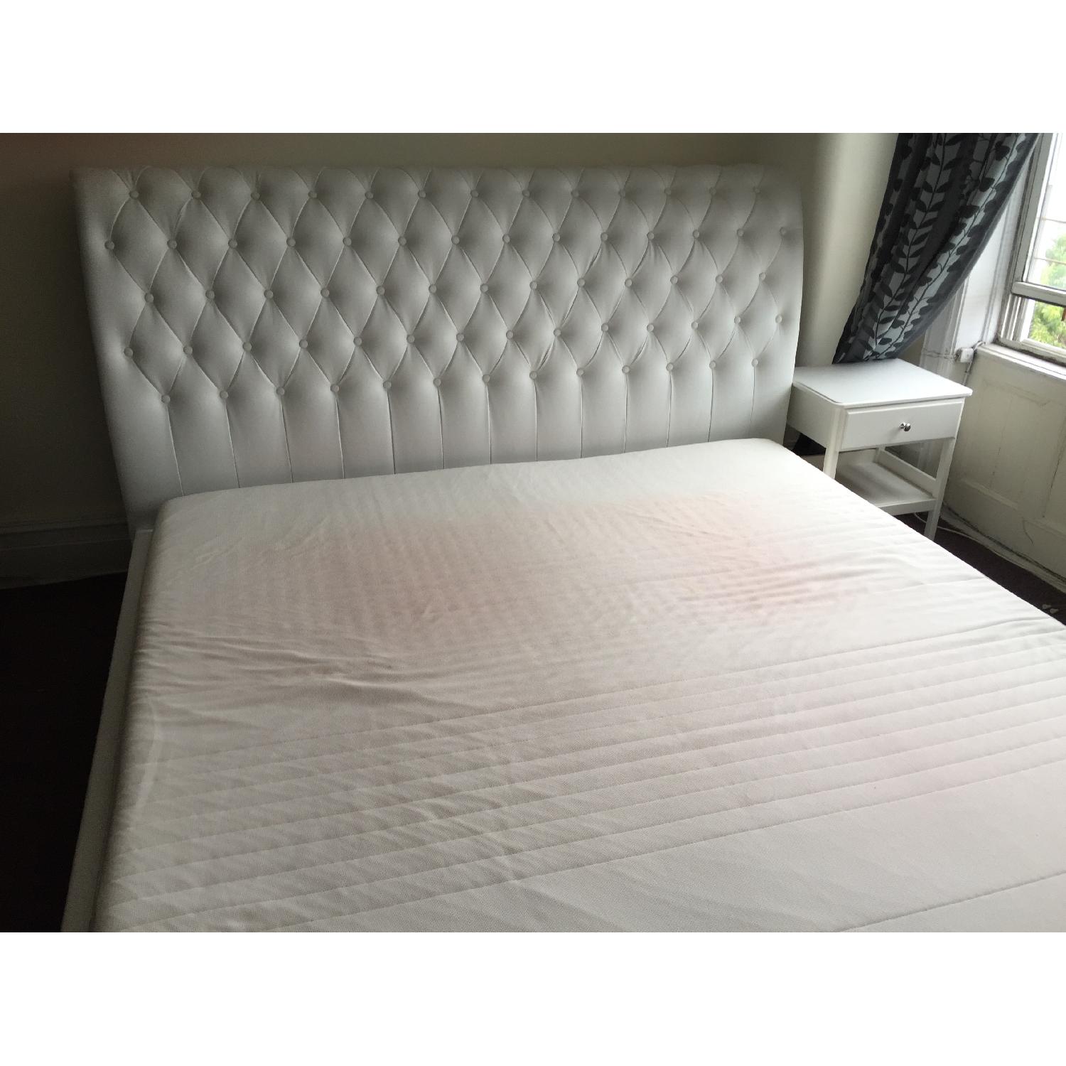 Jazmin Tufted Modern Bed w/ Upholstered Headboard - image-1