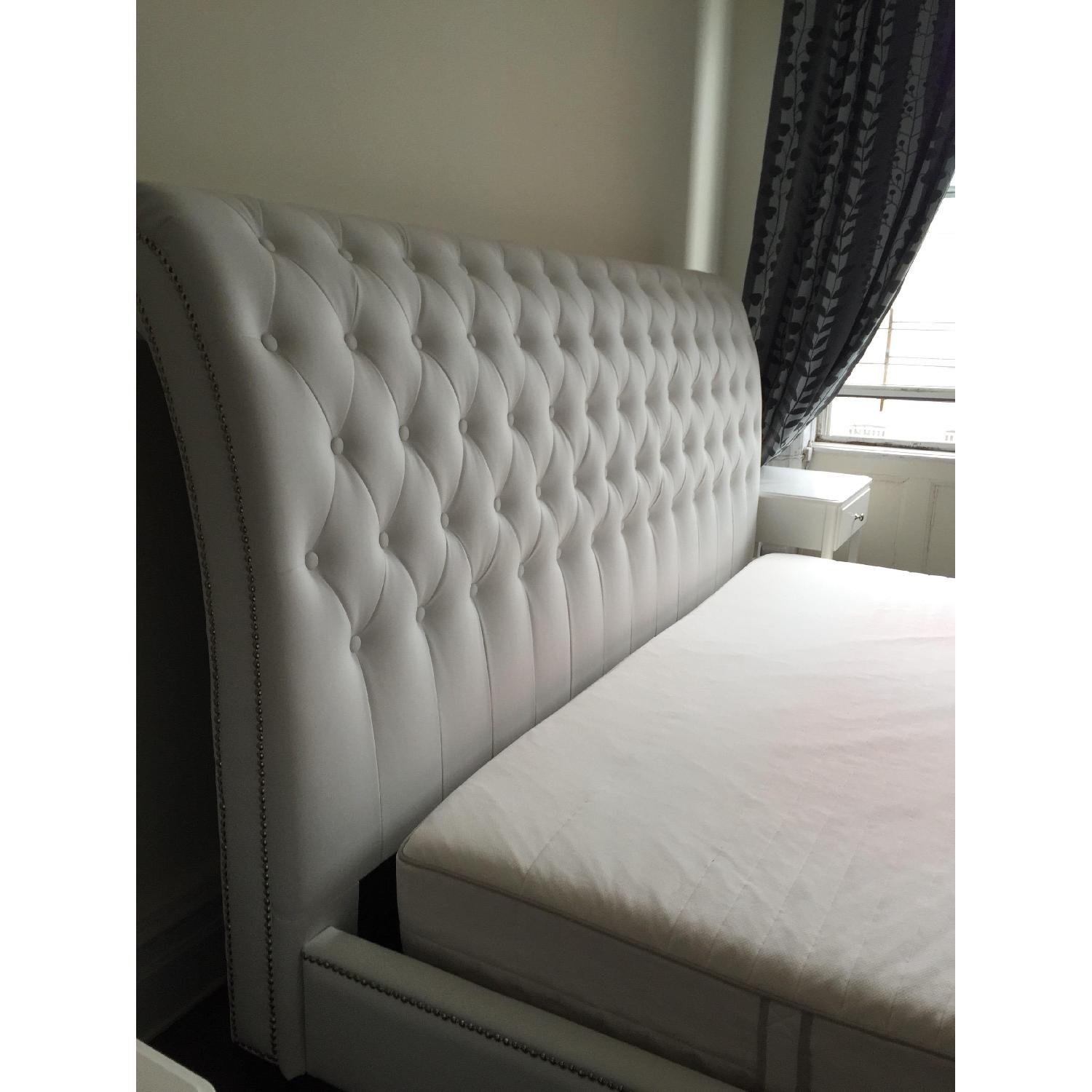 Jazmin Tufted Modern Bed w/ Upholstered Headboard - image-2