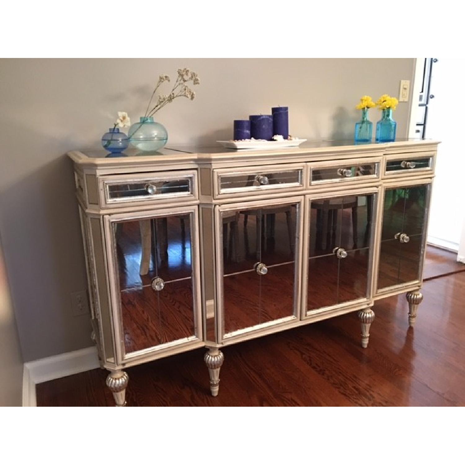 Horchow Dresden 4 Door Mirrored Buffet AptDeco