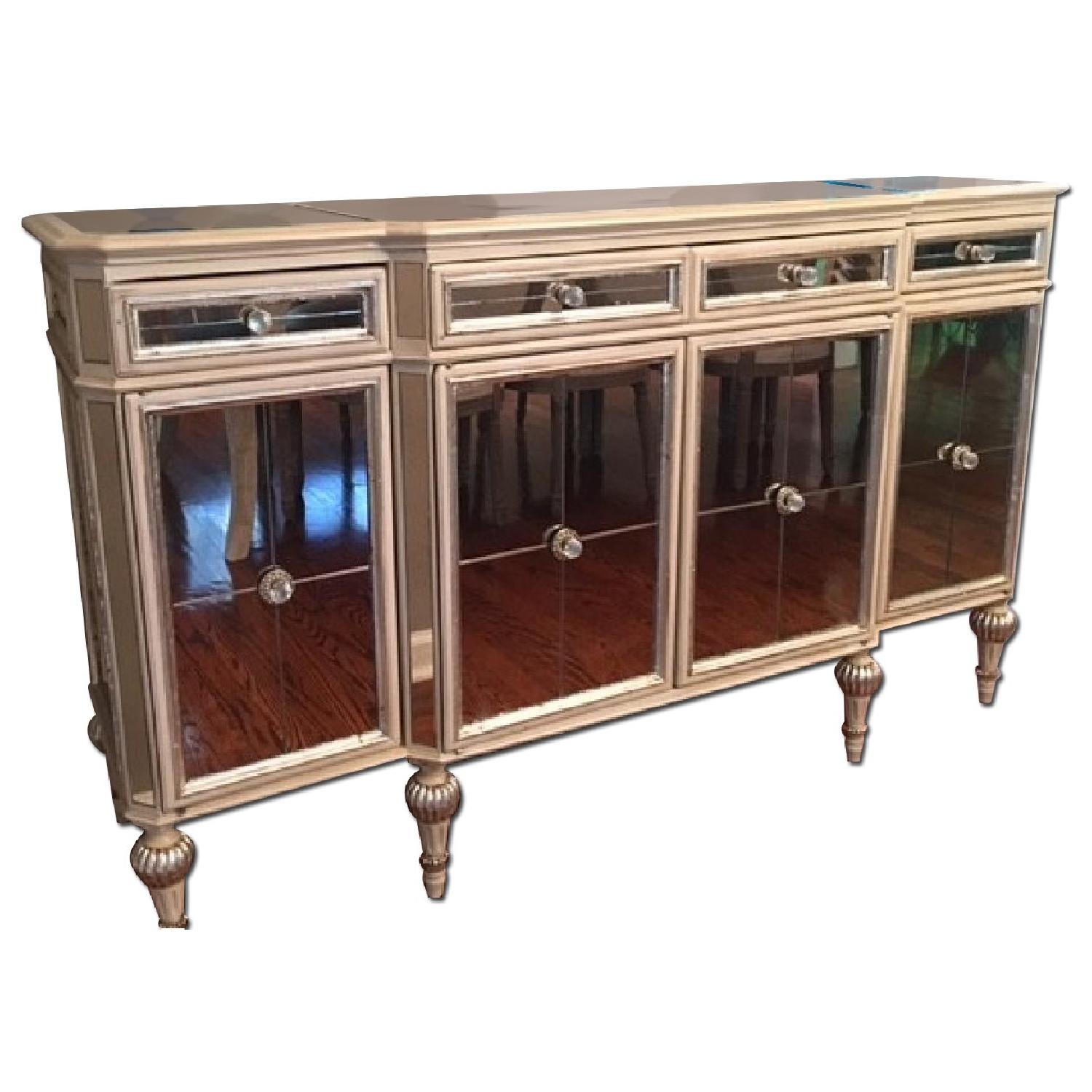 Horchow Dresden 4 Door Mirrored Buffet AptDeco