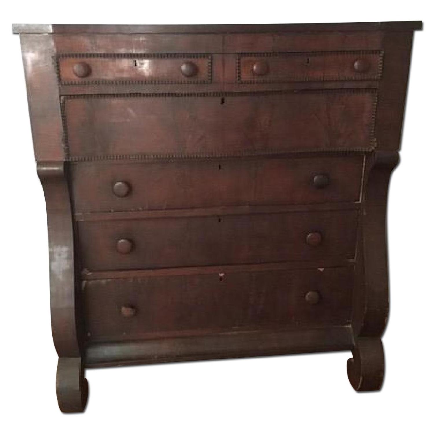 Late 1800's Antique Dark wood Dresser AptDeco