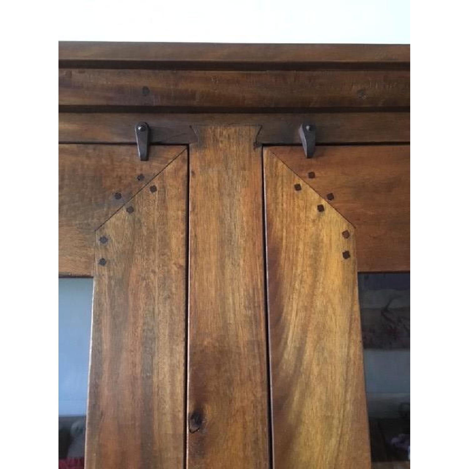 Crate & Barrel Basque Honey Solid Mango Wood Two-Piece China Cabinet - image-3